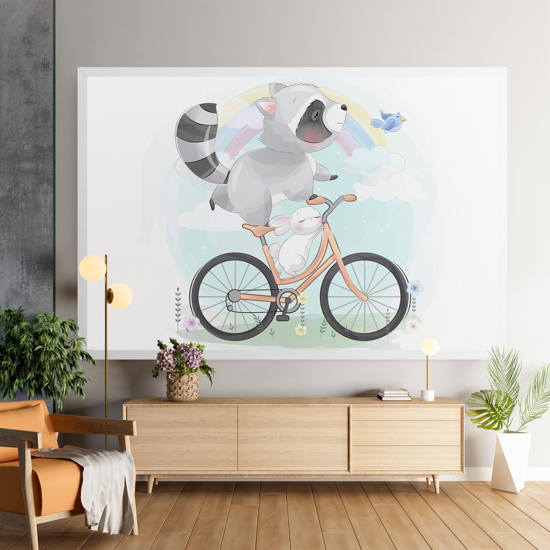 Leinwandbild Bike Ride Animal mockup 9