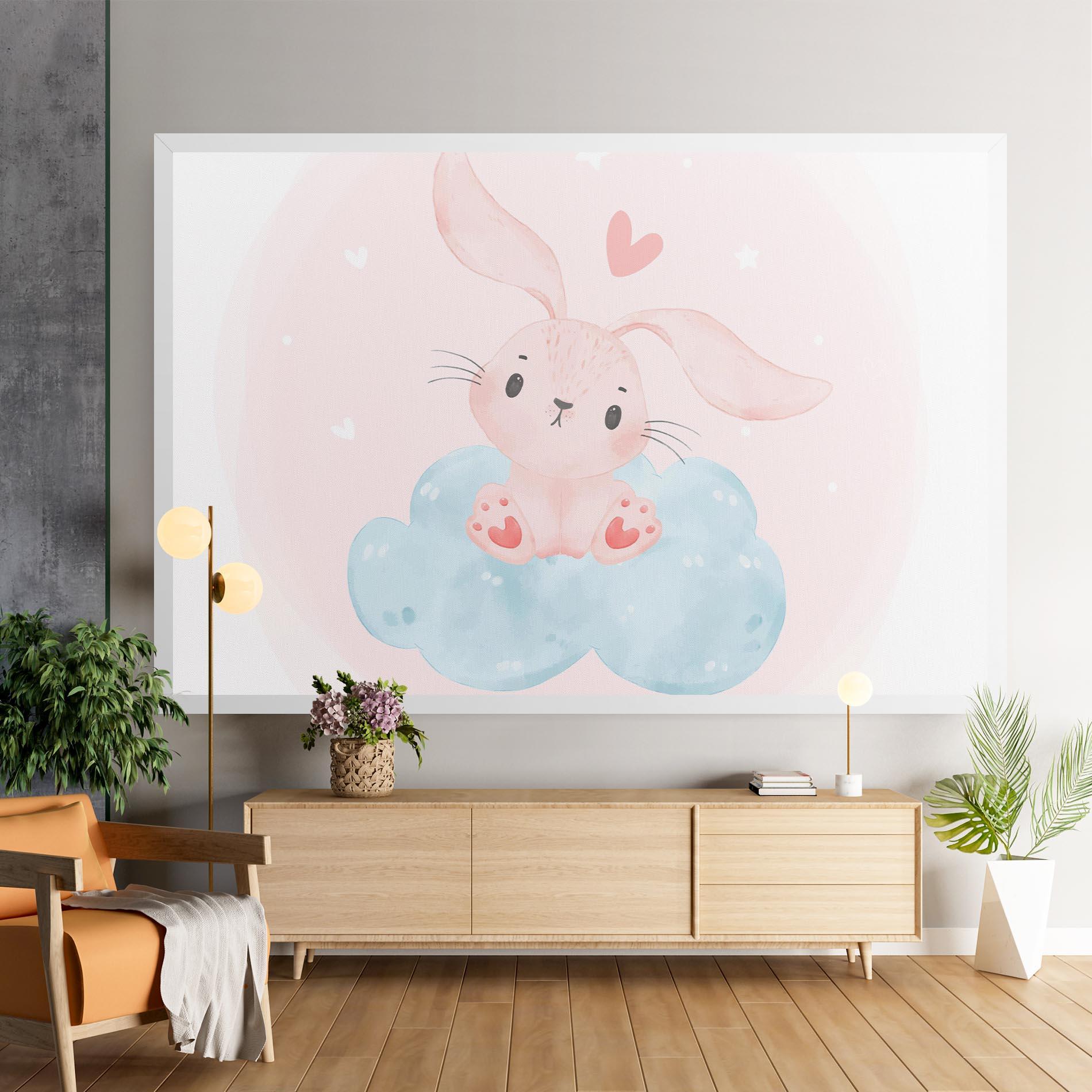 Leinwandbild Cloud Pink Bunny mockup 9