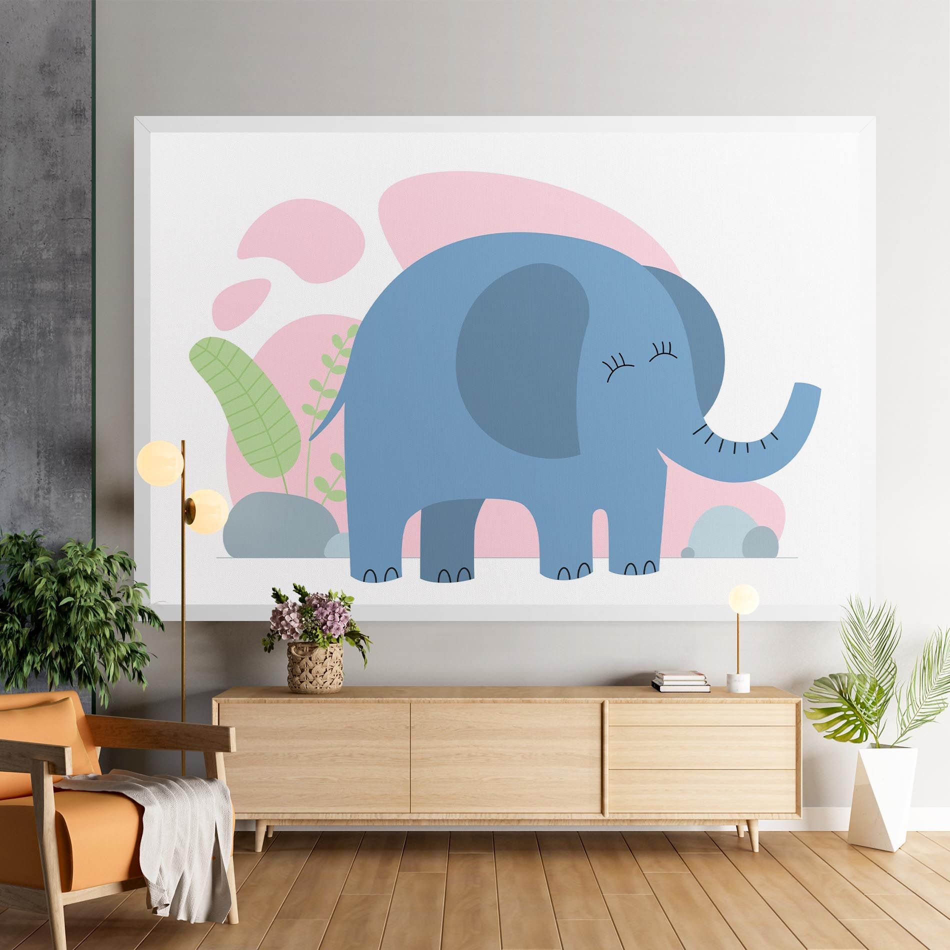 Leaf Cute Elephant mockup 9