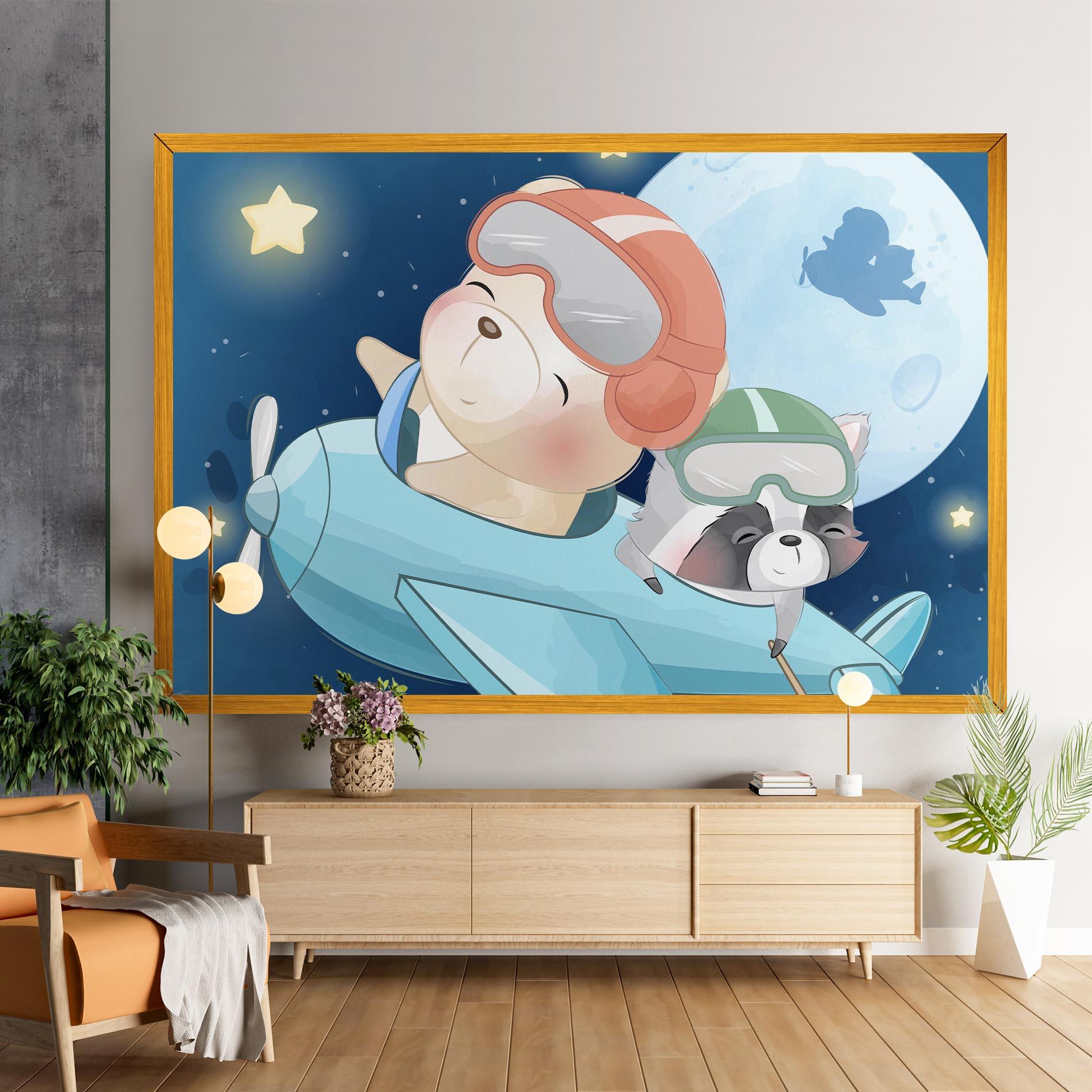 Leinwandbild Bear Flying Star mockup 9
