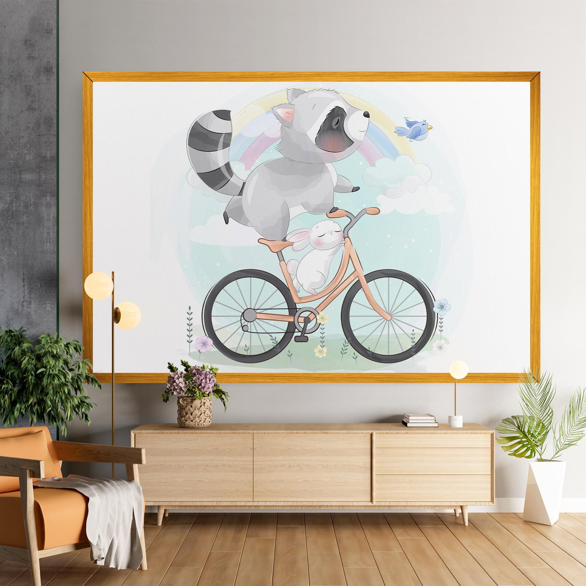 Leinwandbild Bike Ride Animal mockup 9