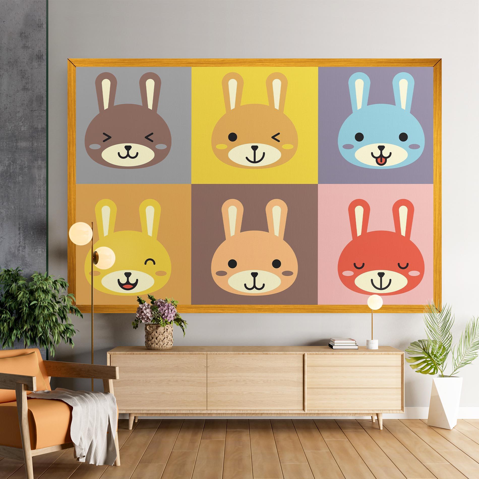 Leinwandbild Bunny Colors mockup 9