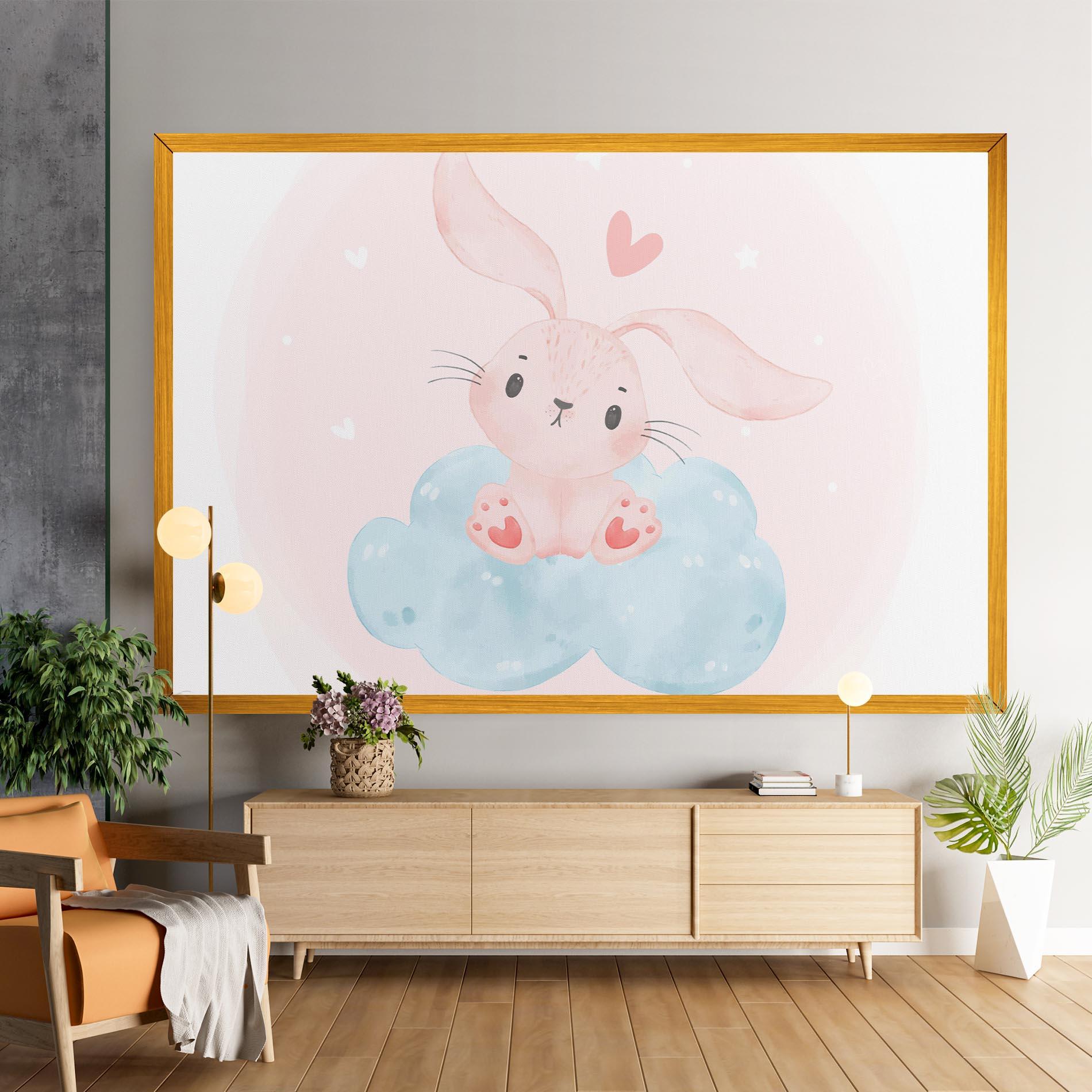 Leinwandbild Cloud Pink Bunny mockup 9