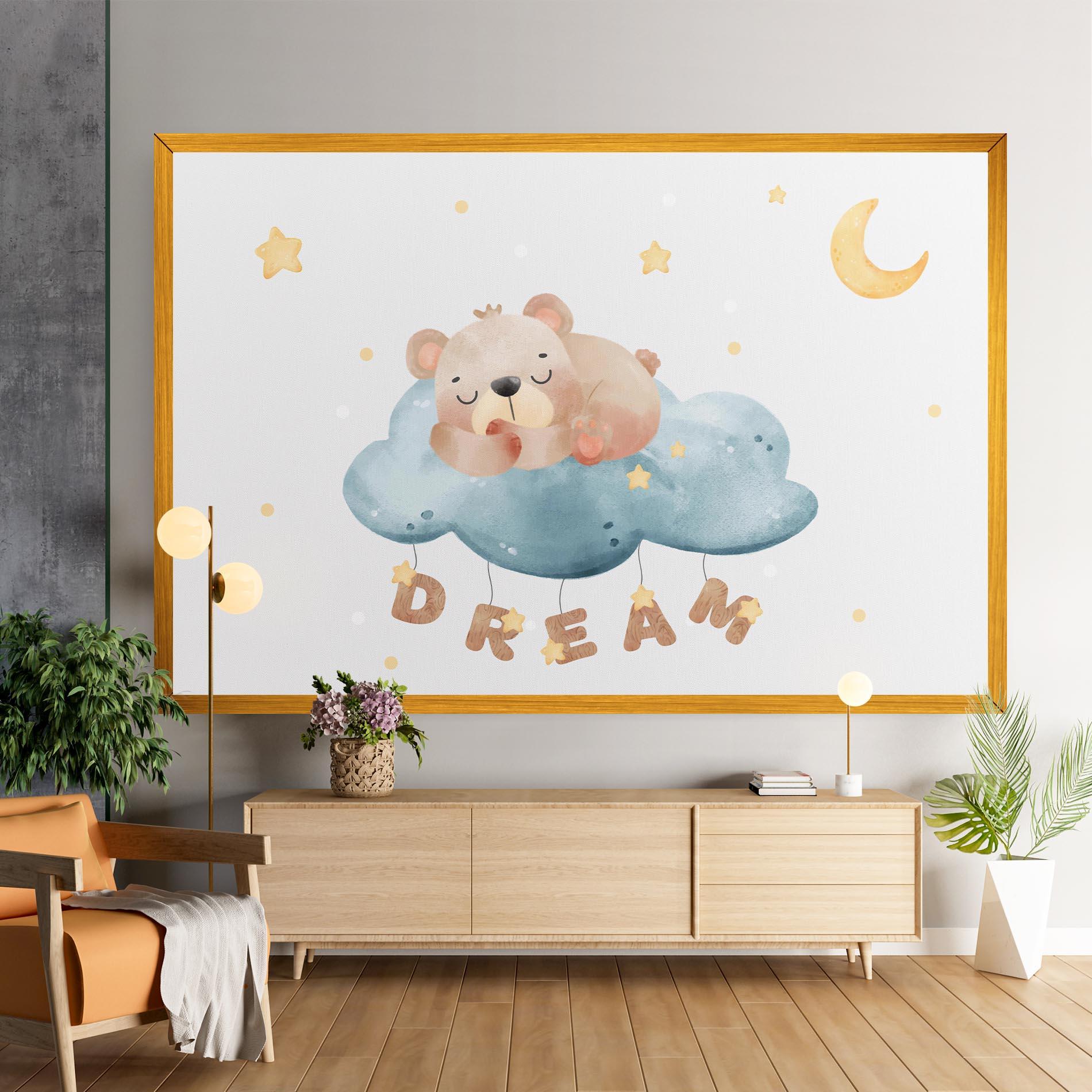 Leinwandbild Dream Sleepy Bear mockup 9
