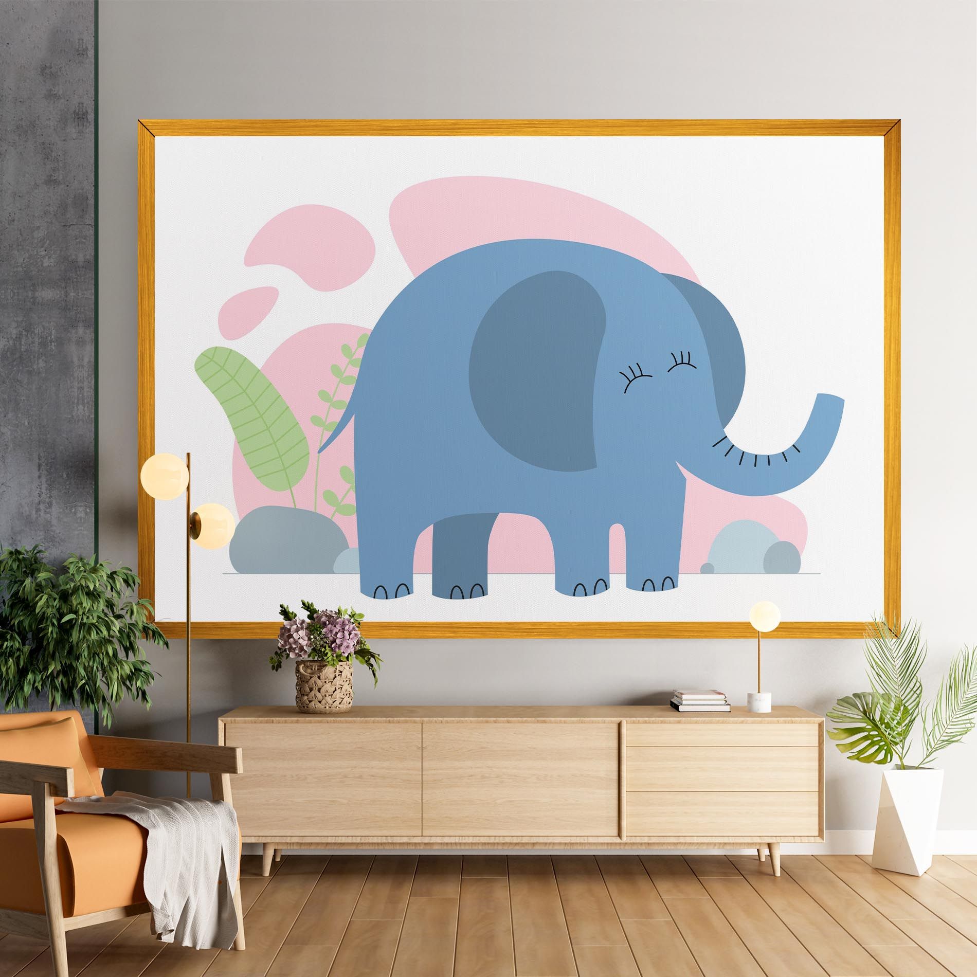 Leaf Cute Elephant mockup 9