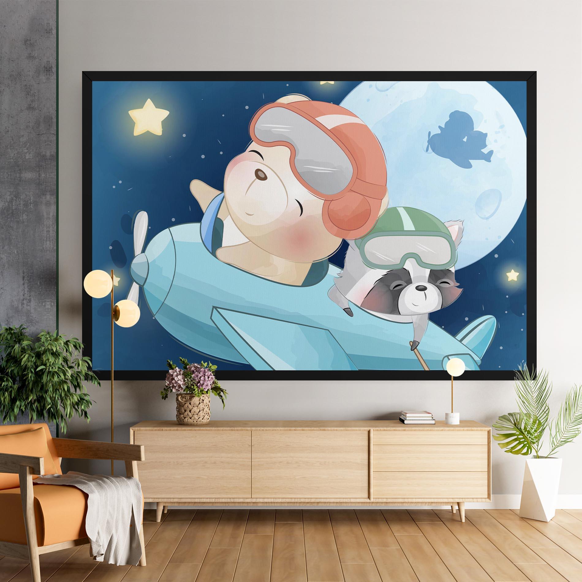 Leinwandbild Bear Flying Star mockup 9
