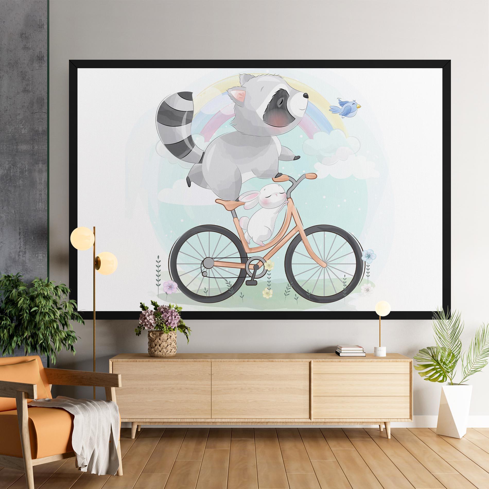 Leinwandbild Bike Ride Animal mockup 9