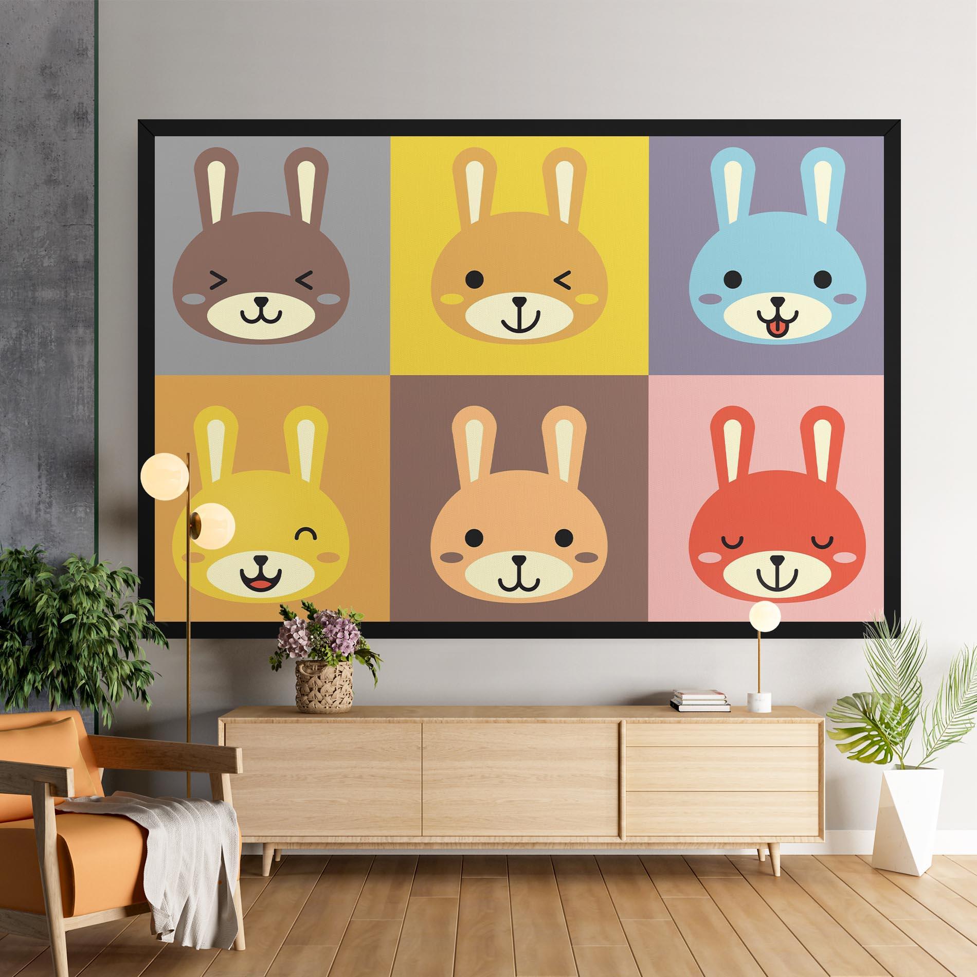 Leinwandbild Bunny Colors mockup 9