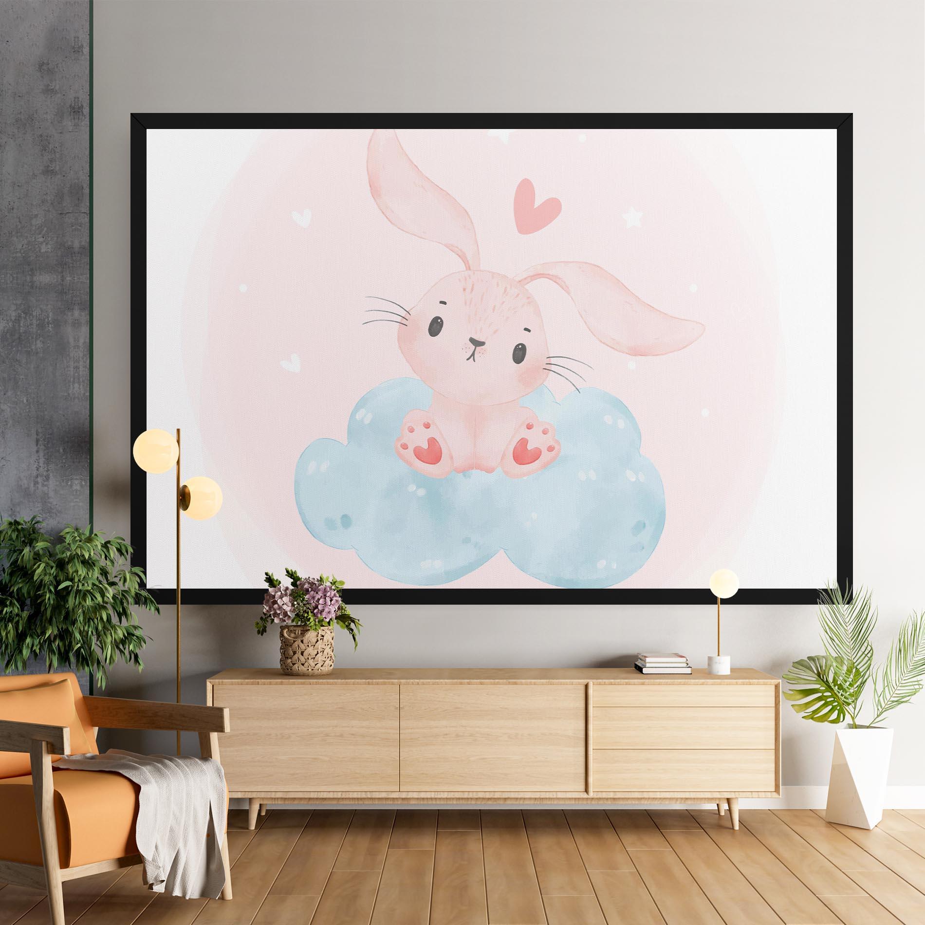 Leinwandbild Cloud Pink Bunny mockup 9