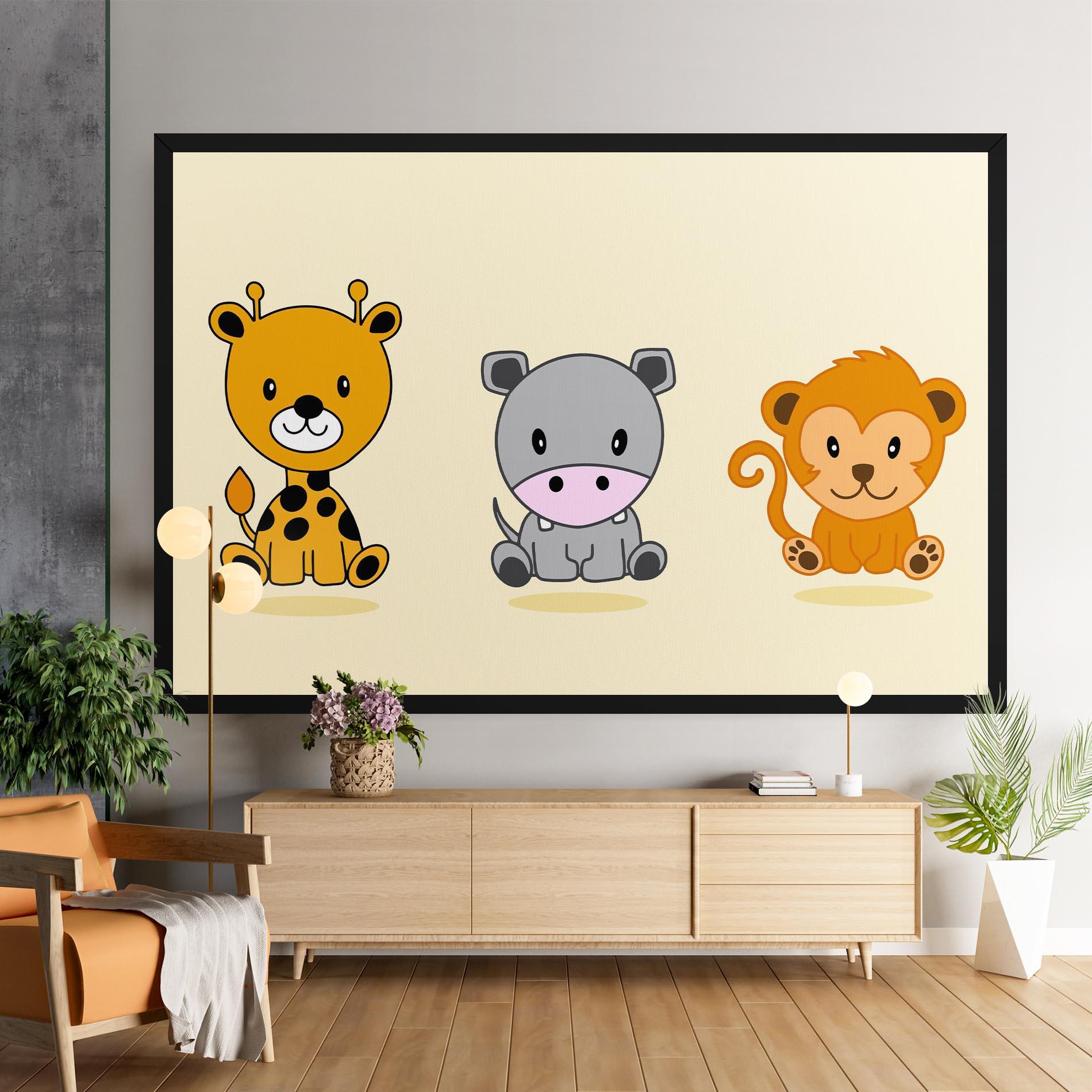 Leinwandbild Cream Animals mockup 9