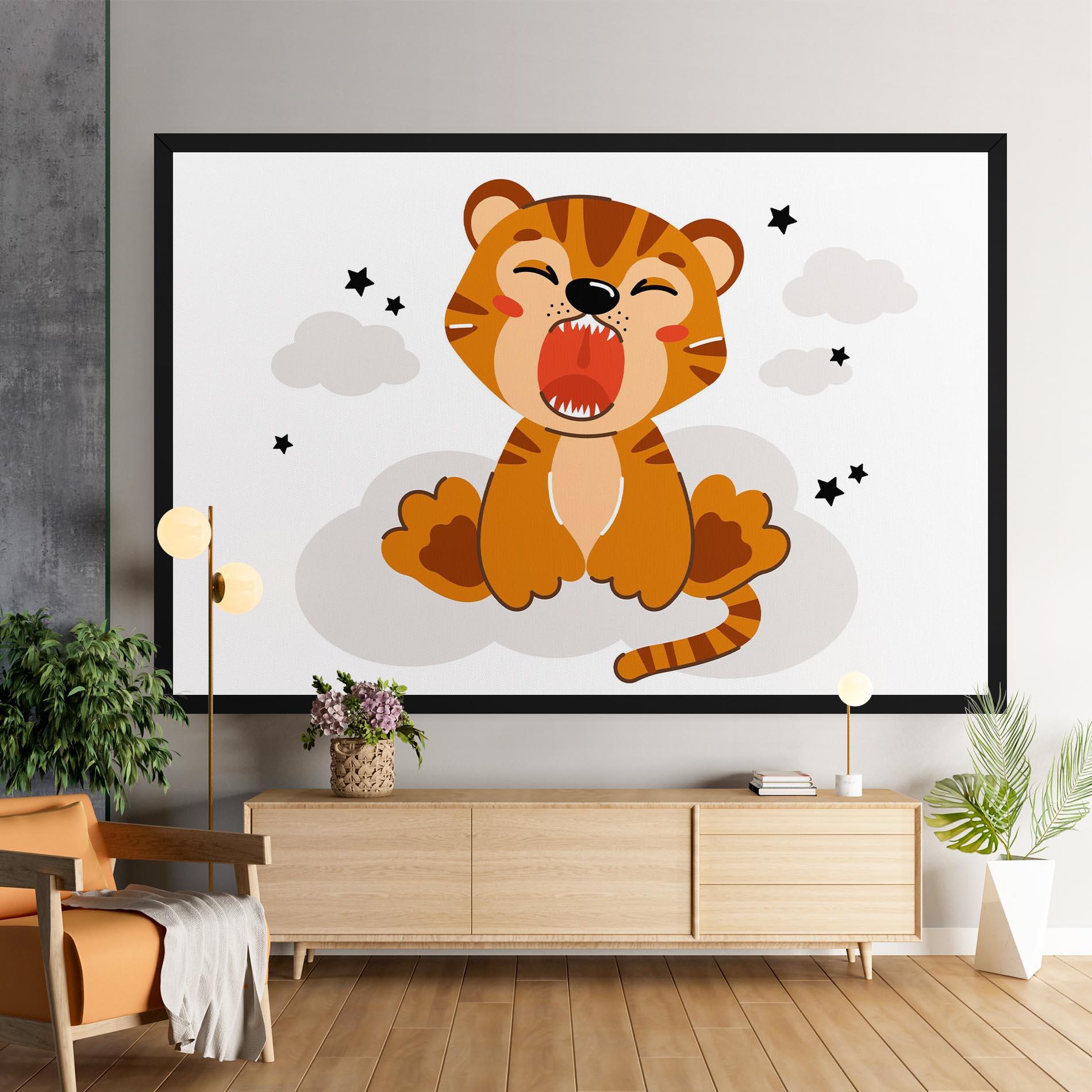 Leinwandbild Cute Sleepy Tiger mockup 9