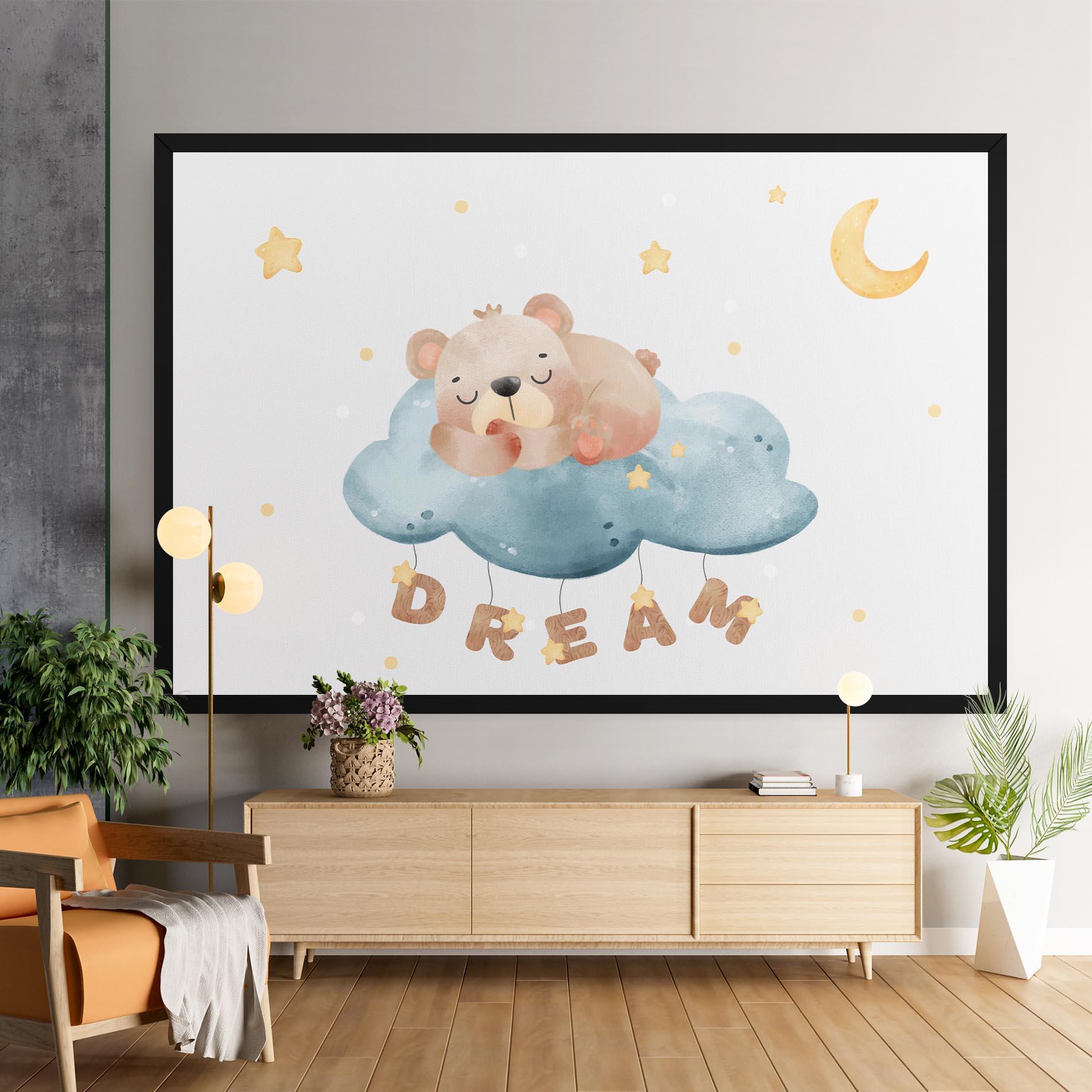 Leinwandbild Dream Sleepy Bear mockup 9
