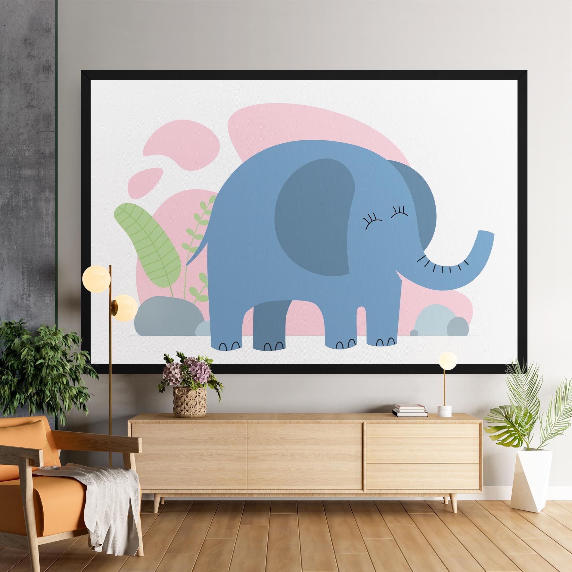 Leaf Cute Elephant mockup 9