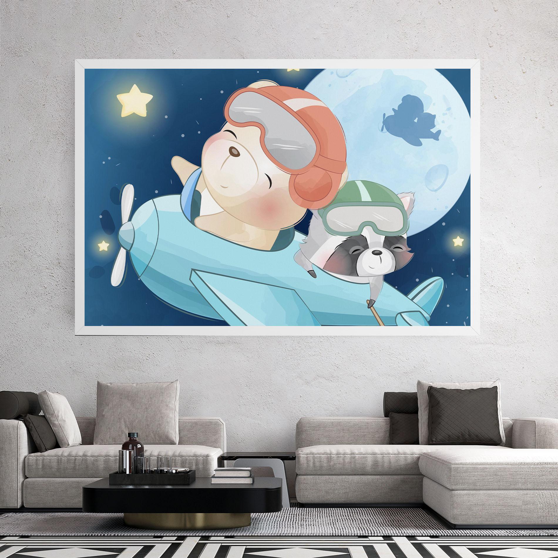 Leinwandbild Bear Flying Star mockup 2