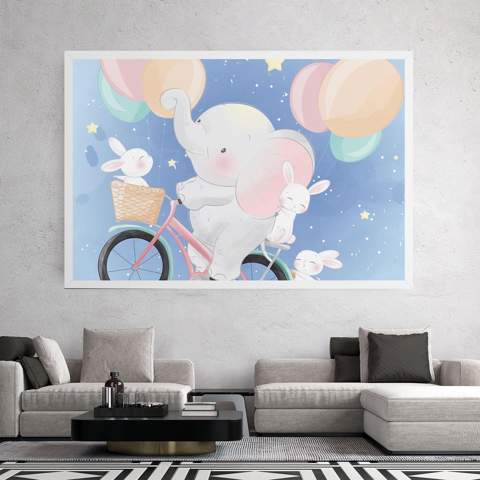 Leinwandbild Bike Elephant mockup 2