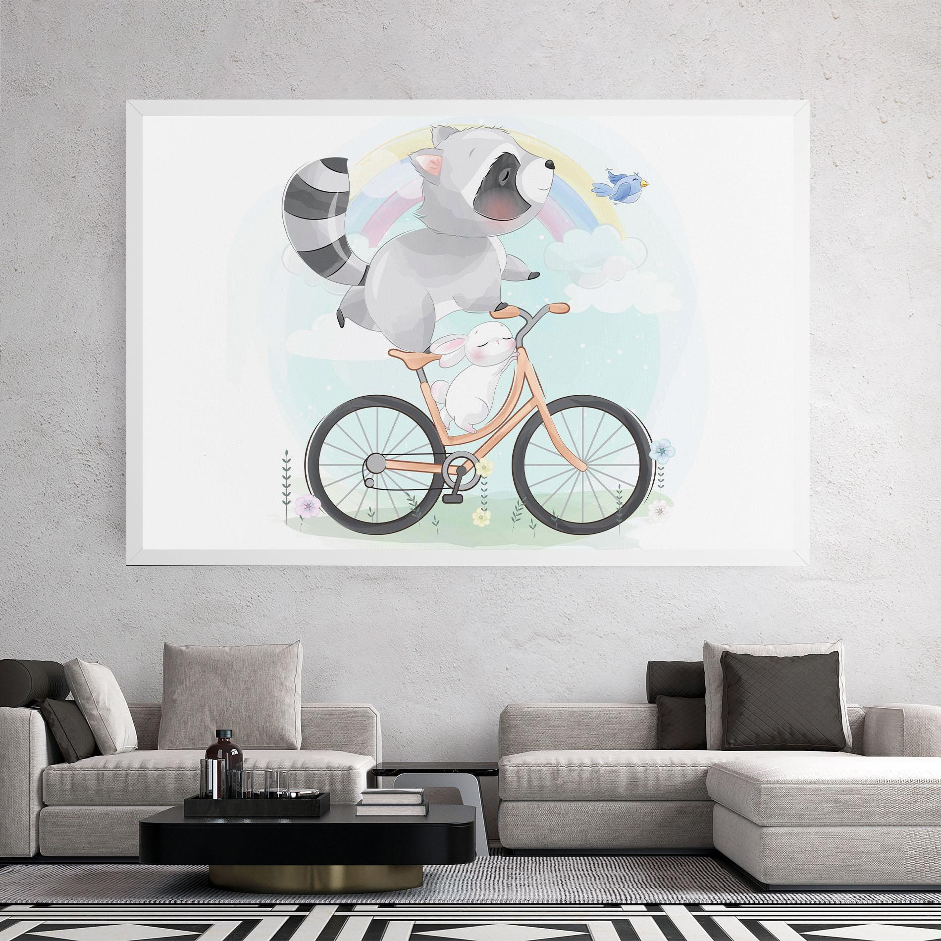 Leinwandbild Bike Ride Animal mockup 2