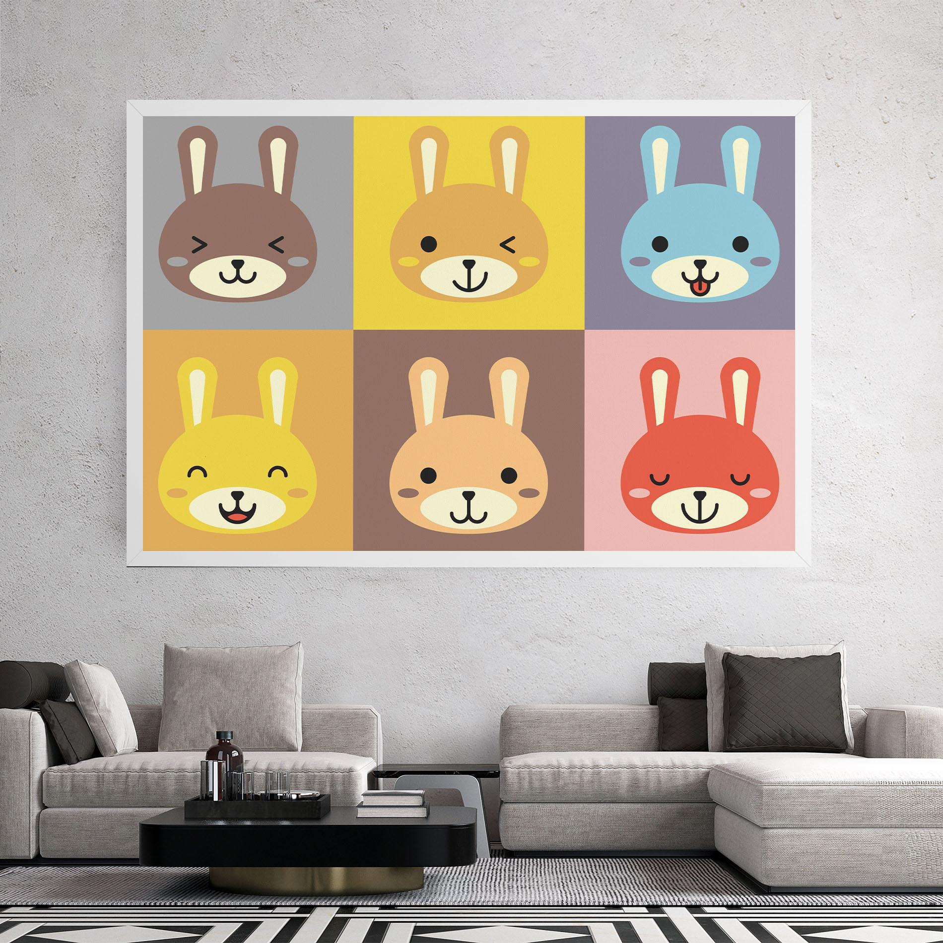 Leinwandbild Bunny Colors mockup 2