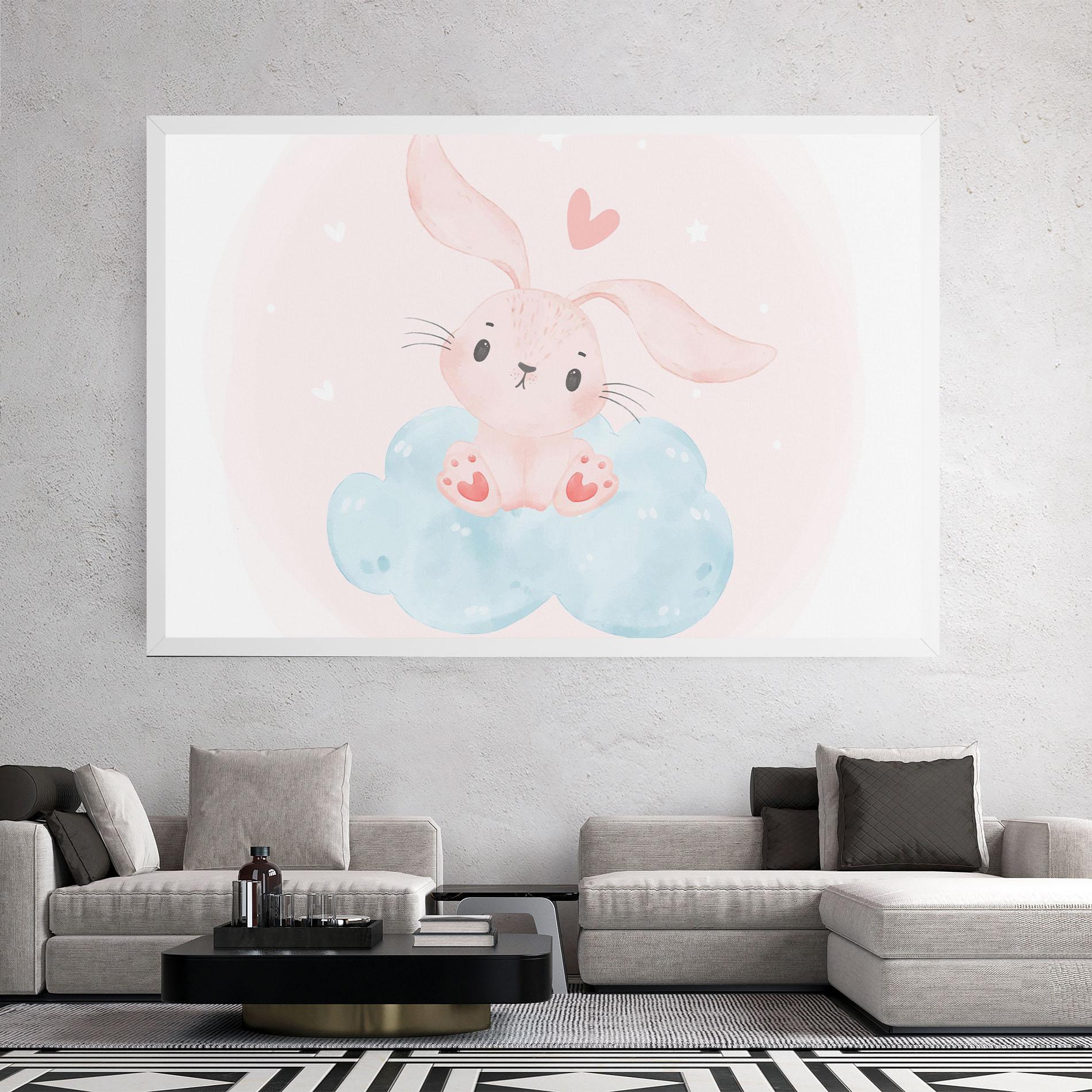 Leinwandbild Cloud Pink Bunny mockup 2