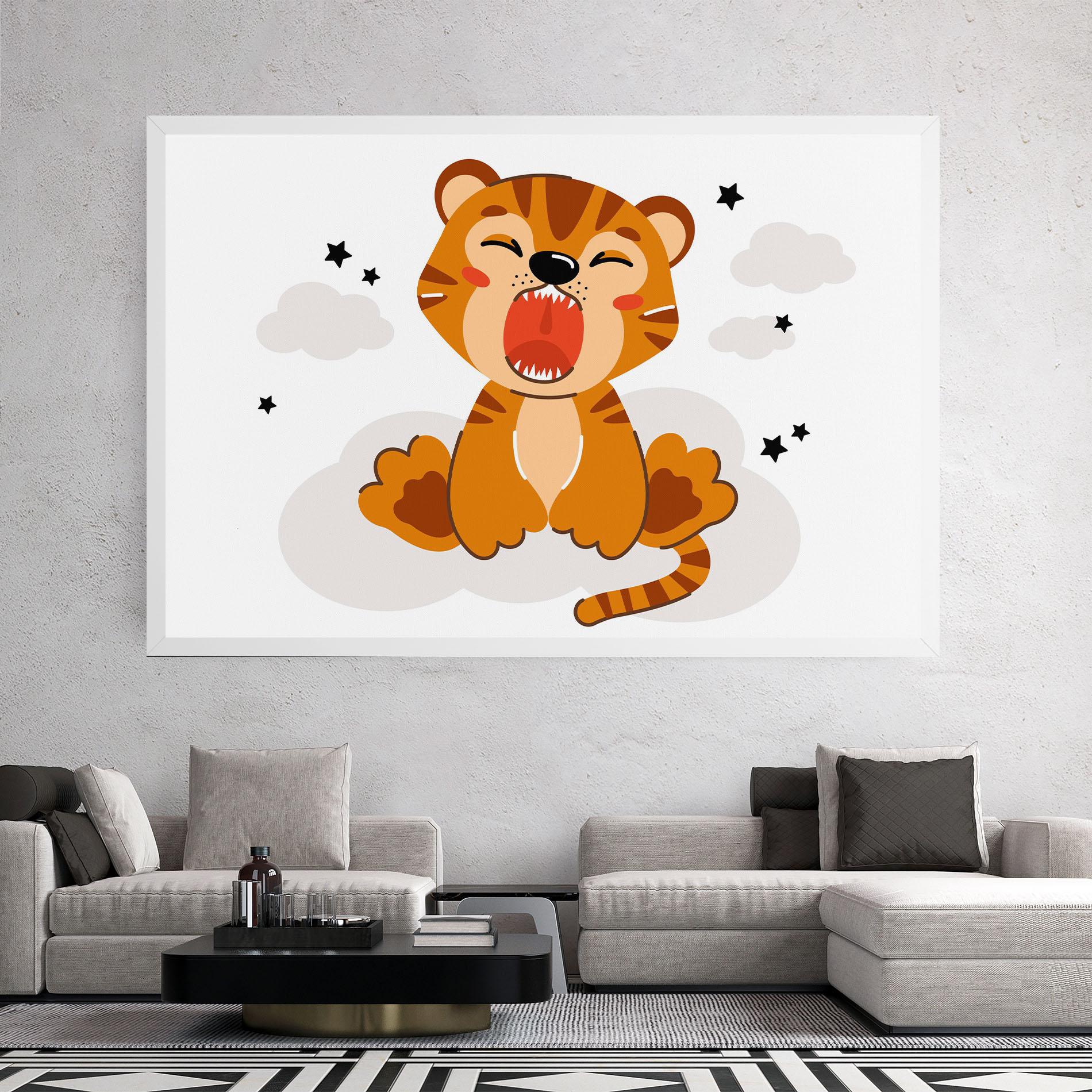 Leinwandbild Cute Sleepy Tiger mockup 2