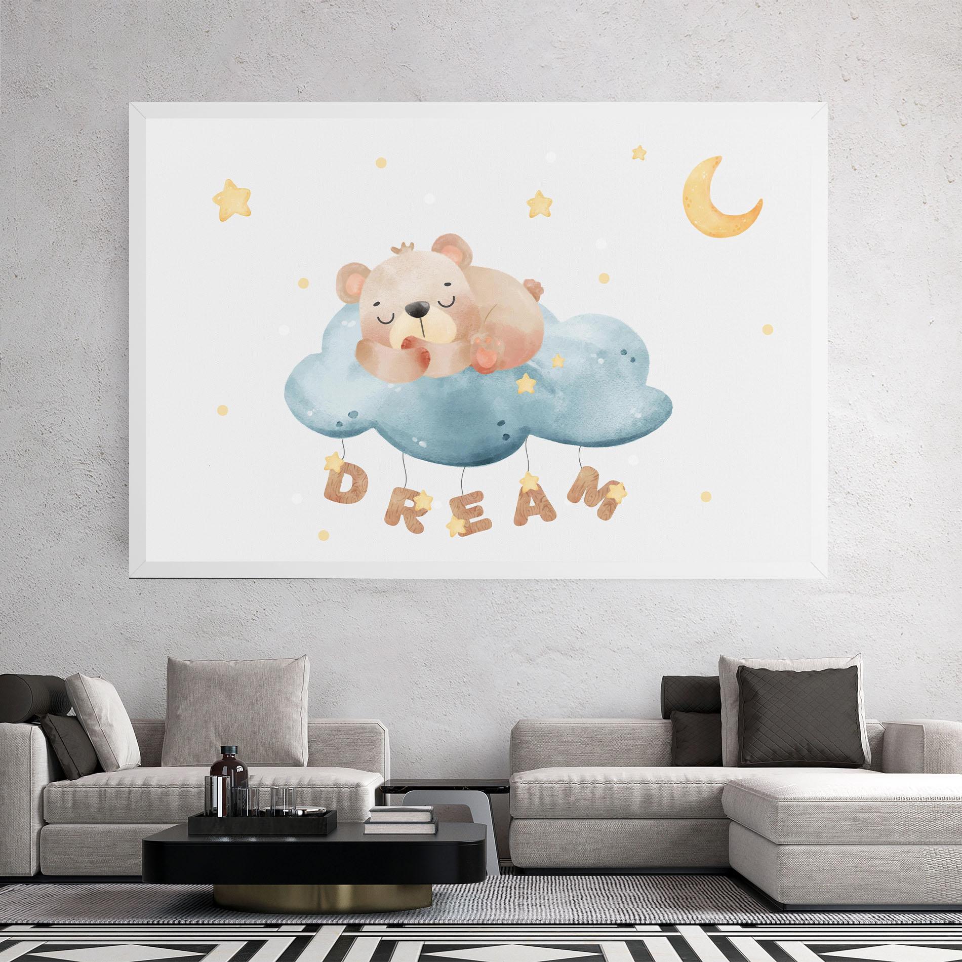 Leinwandbild Dream Sleepy Bear mockup 2