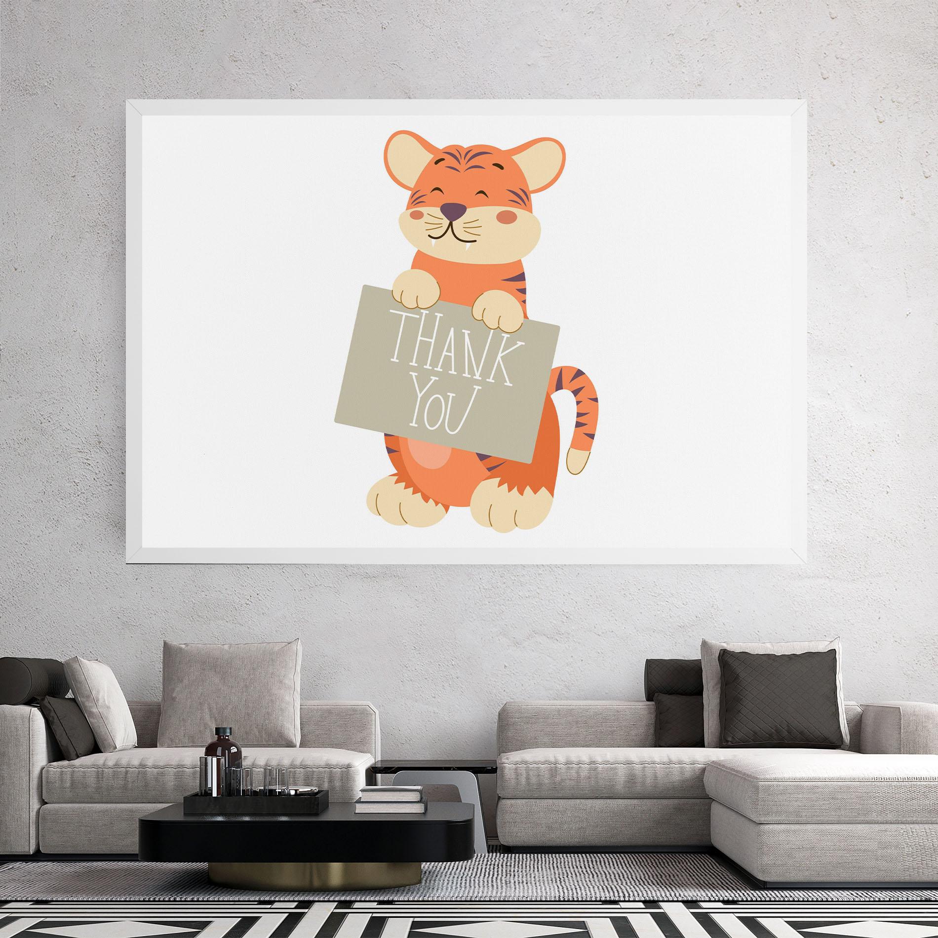 Leinwandbild Tiger Thank U mockup 2