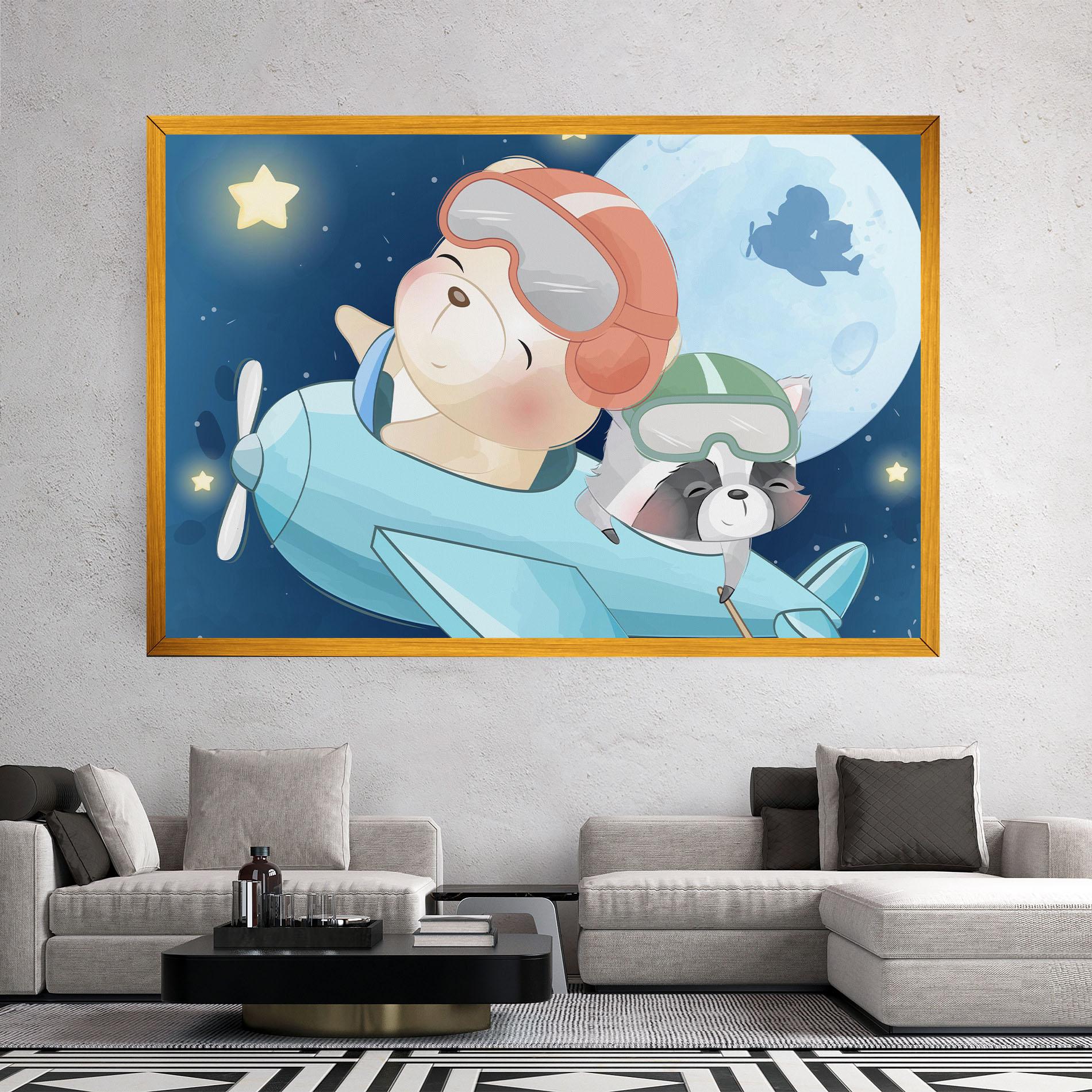 Leinwandbild Bear Flying Star mockup 2