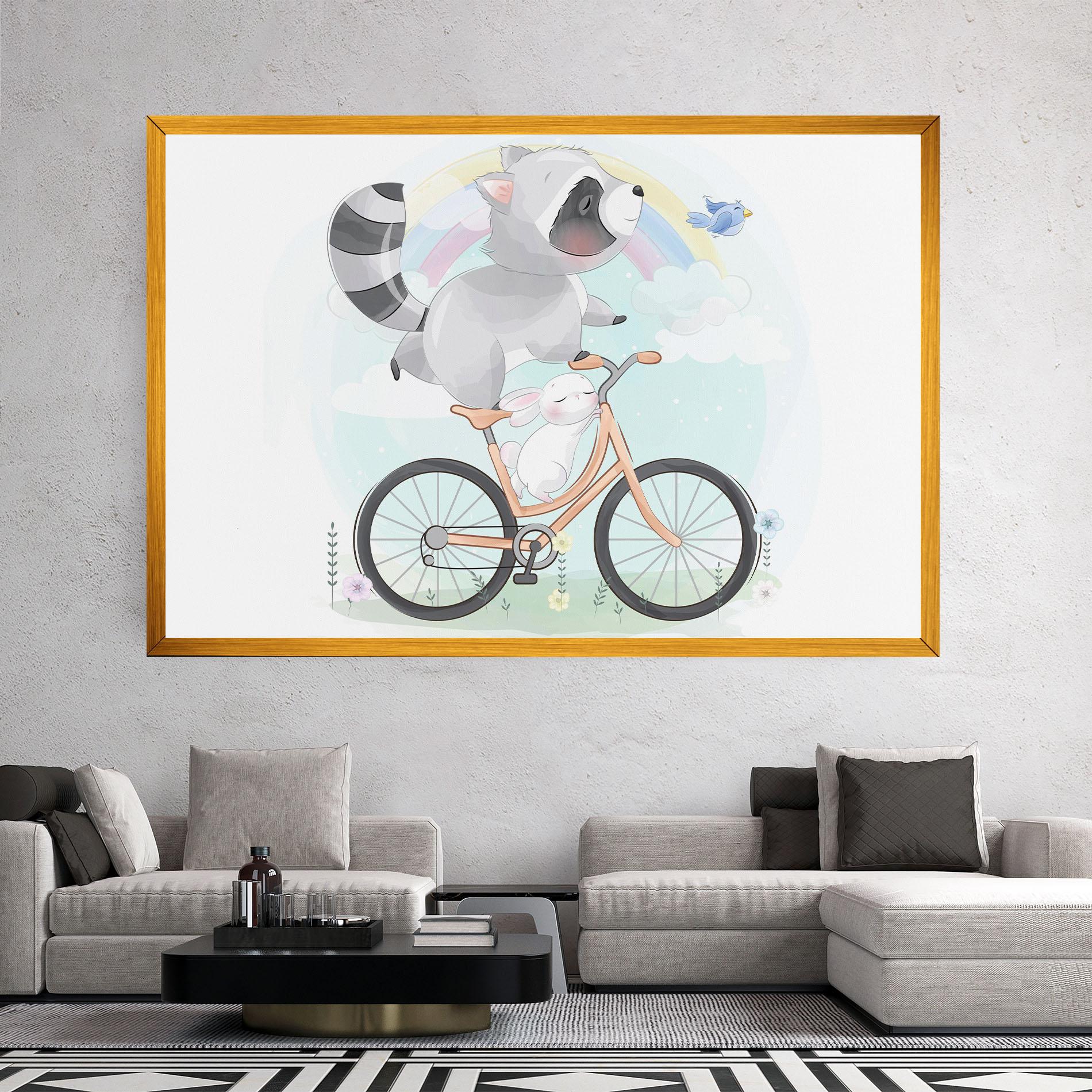Leinwandbild Bike Ride Animal mockup 2