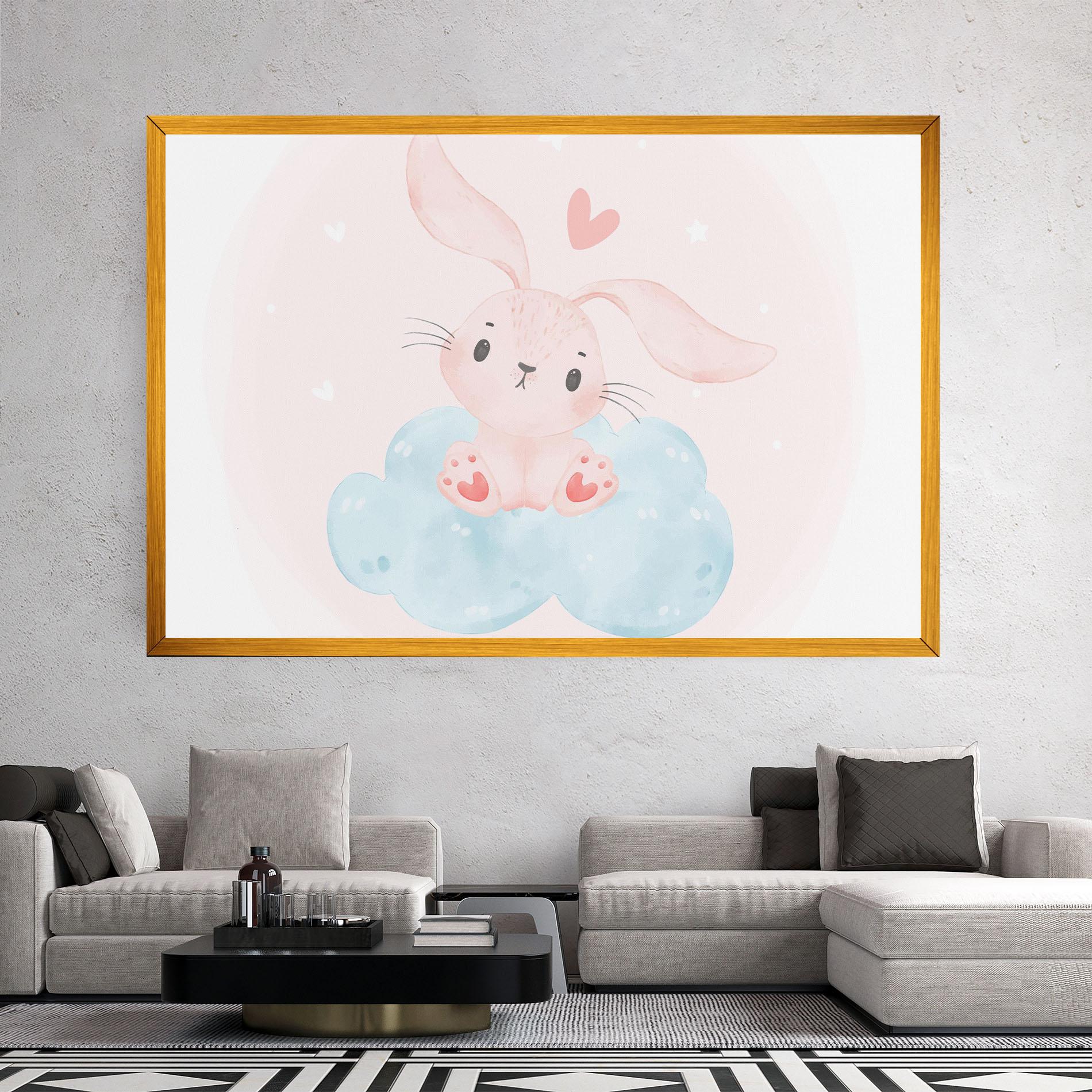 Leinwandbild Cloud Pink Bunny mockup 2