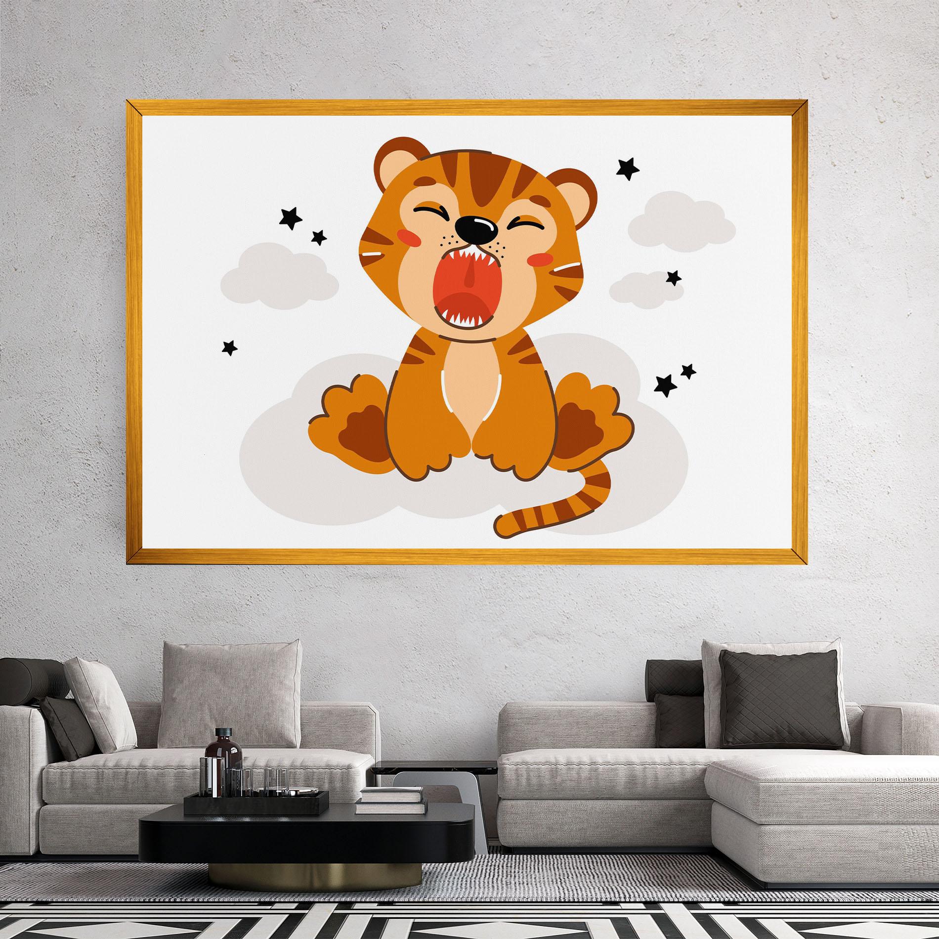 Leinwandbild Cute Sleepy Tiger mockup 2