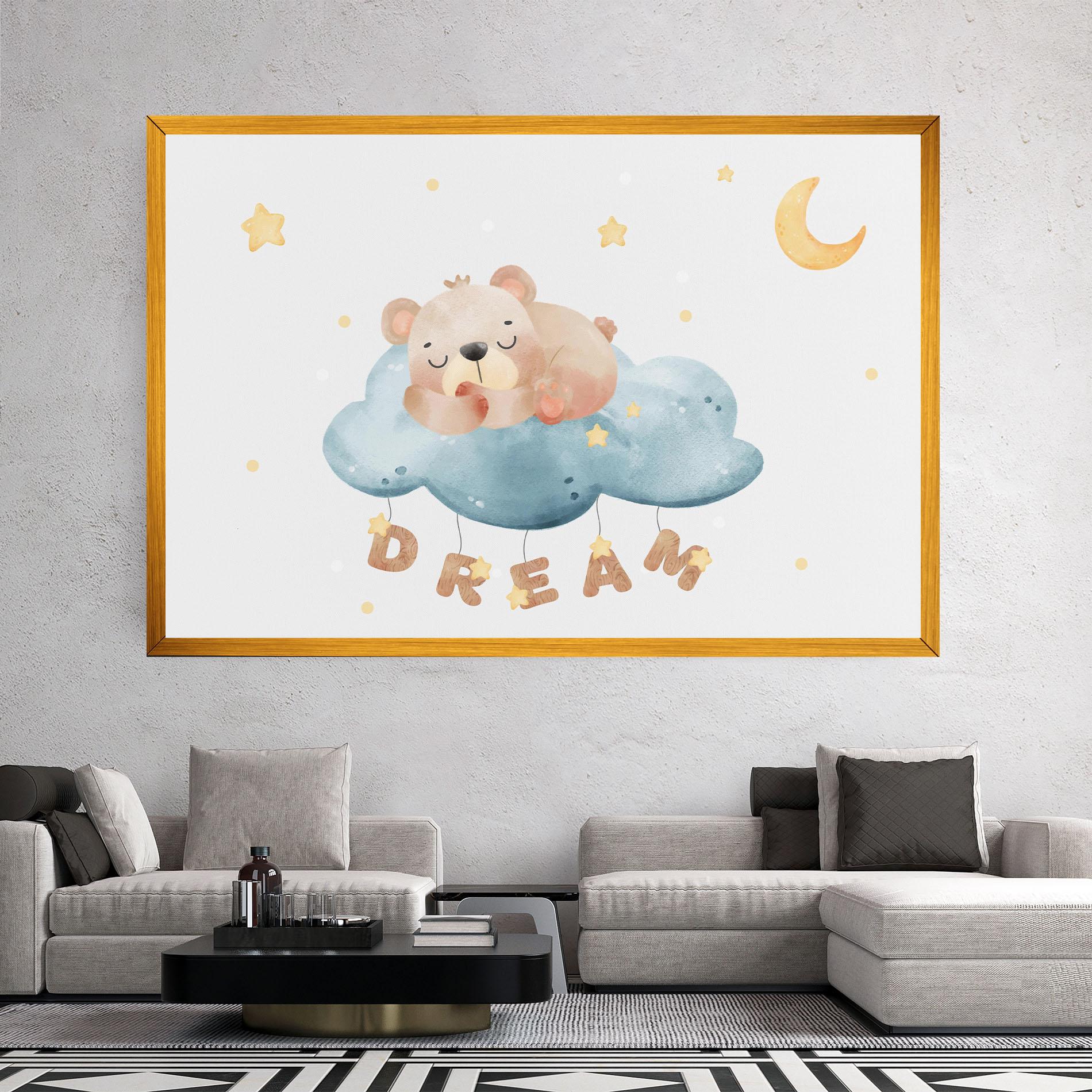 Leinwandbild Dream Sleepy Bear mockup 2