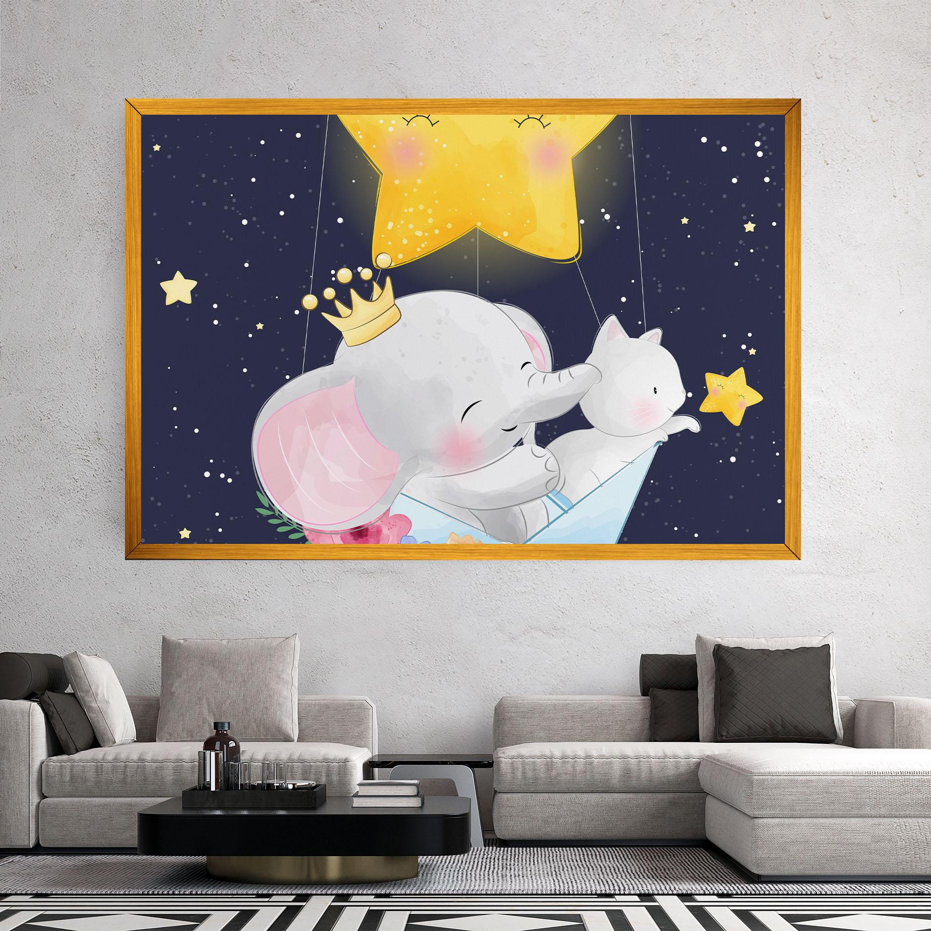 Leinwandbild Elephant Cat mockup 2