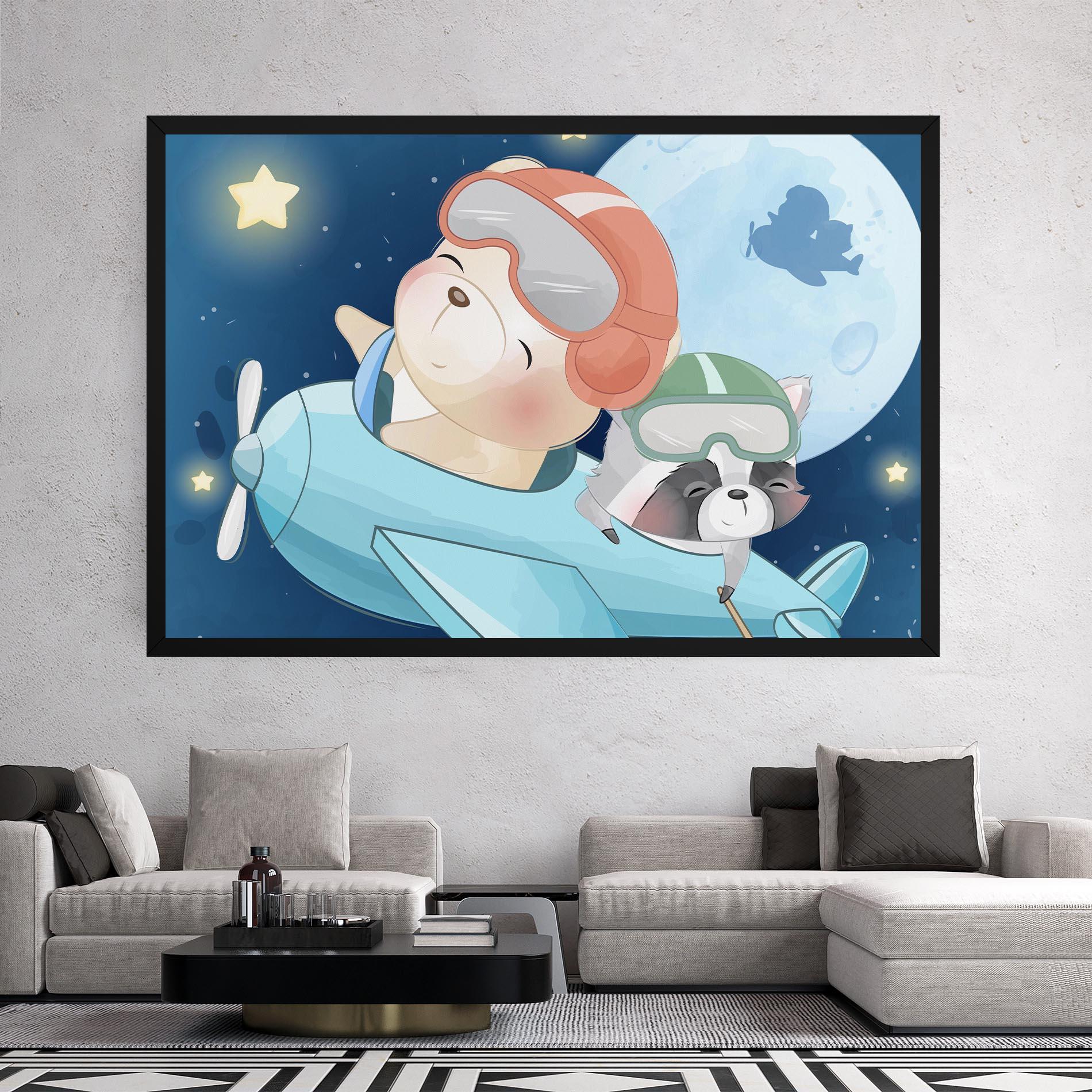 Leinwandbild Bear Flying Star mockup 2