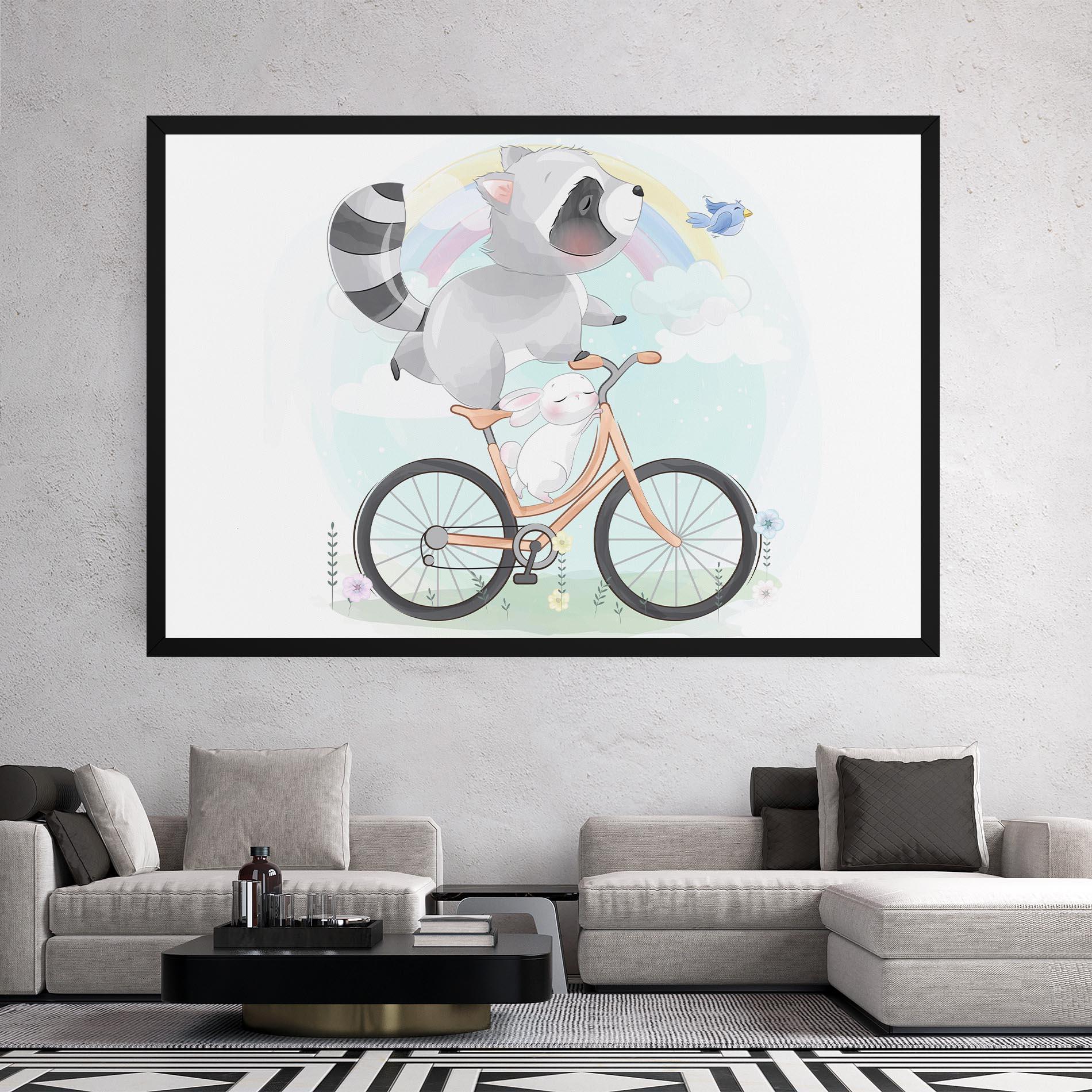 Leinwandbild Bike Ride Animal mockup 2