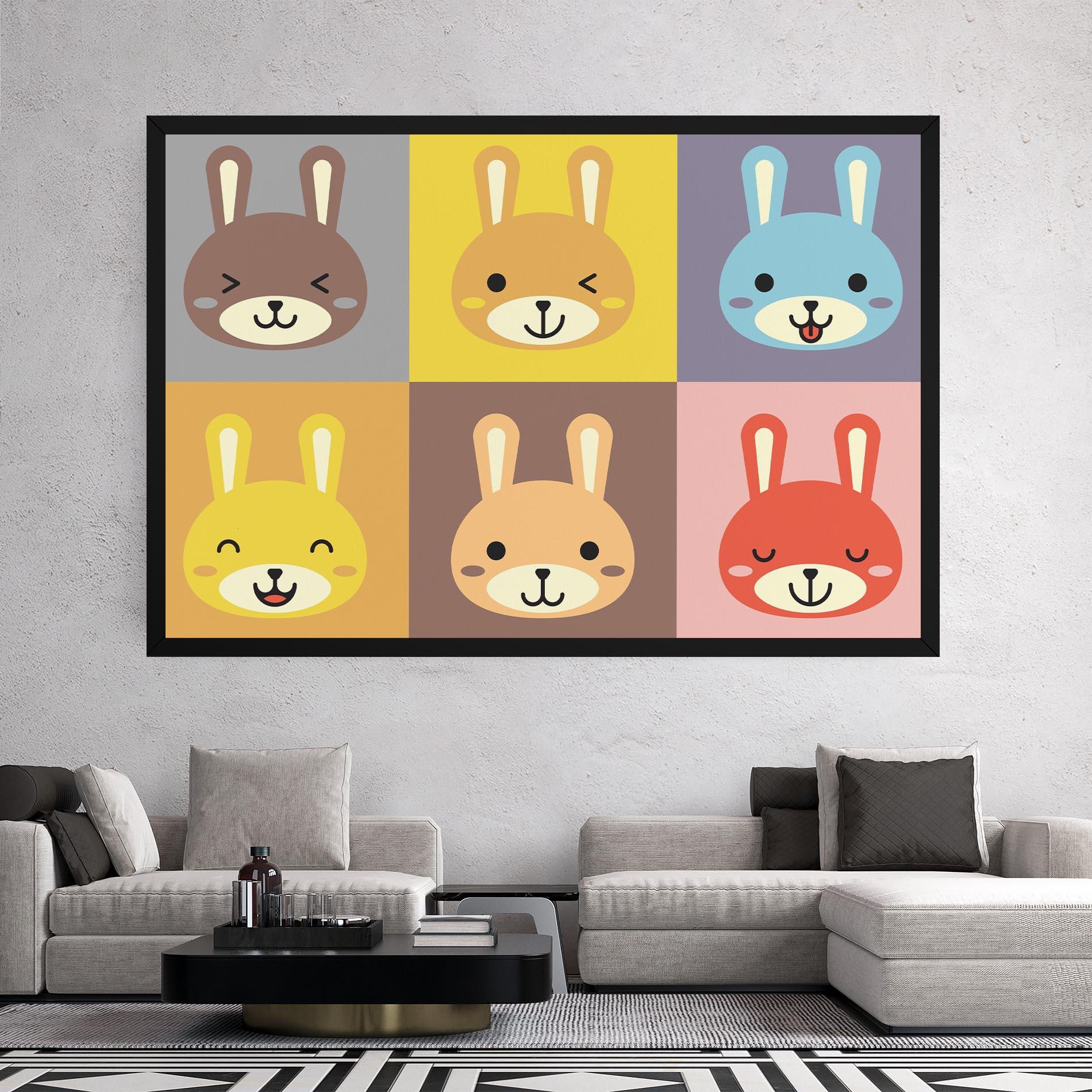 Leinwandbild Bunny Colors mockup 2