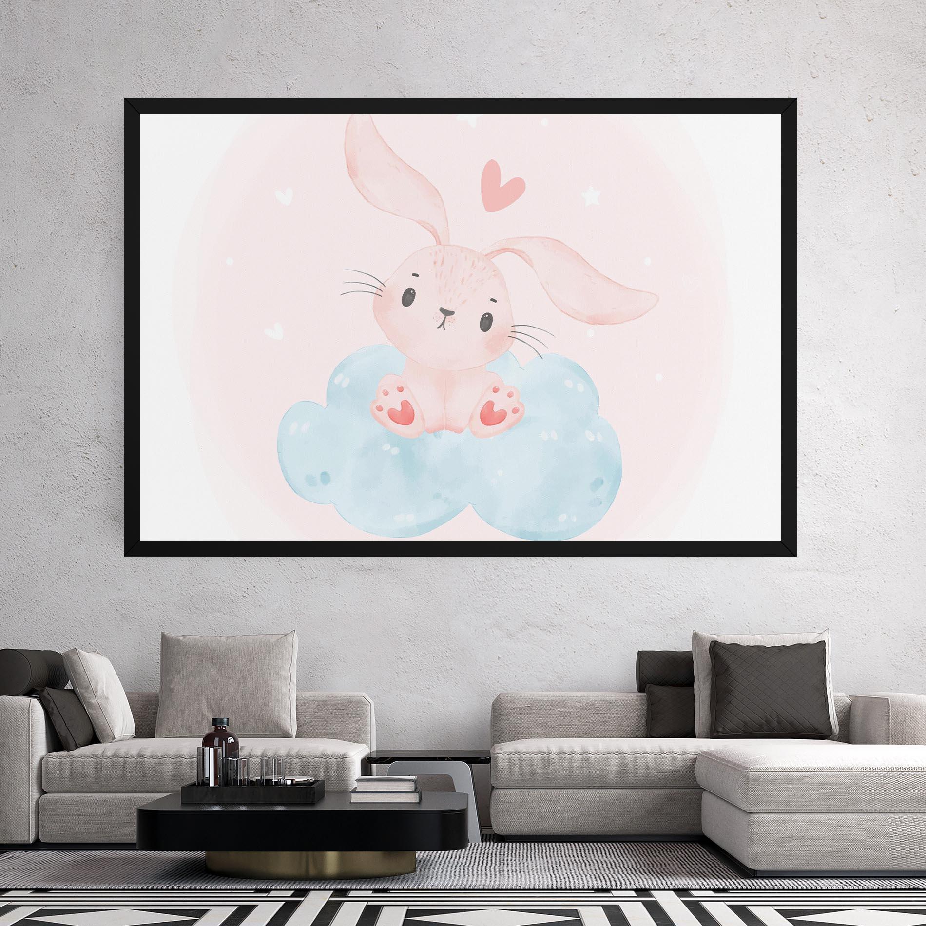 Leinwandbild Cloud Pink Bunny mockup 2