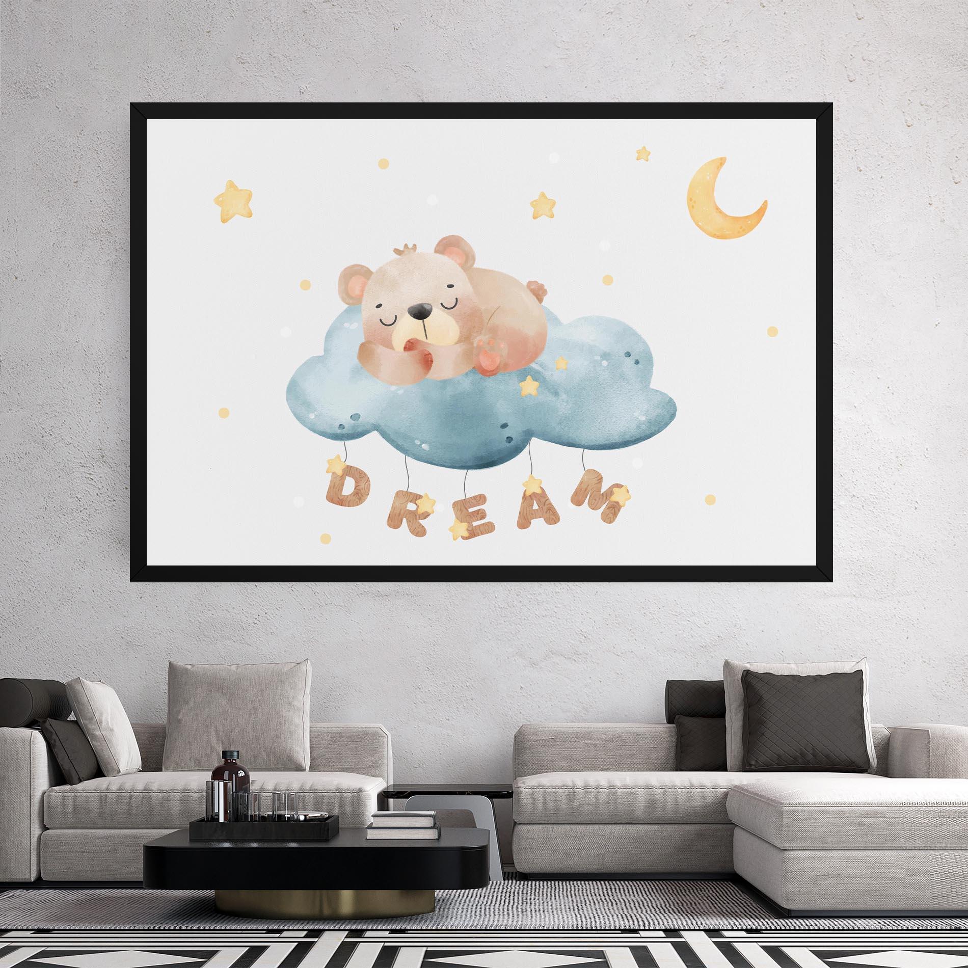 Leinwandbild Dream Sleepy Bear mockup 2