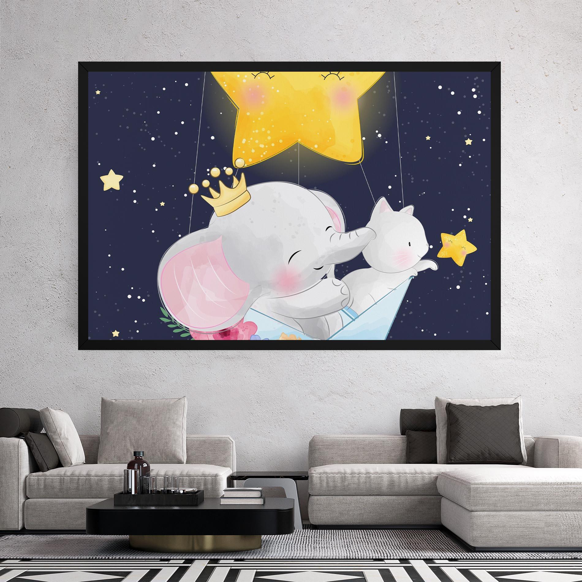 Leinwandbild Elephant Cat mockup 2