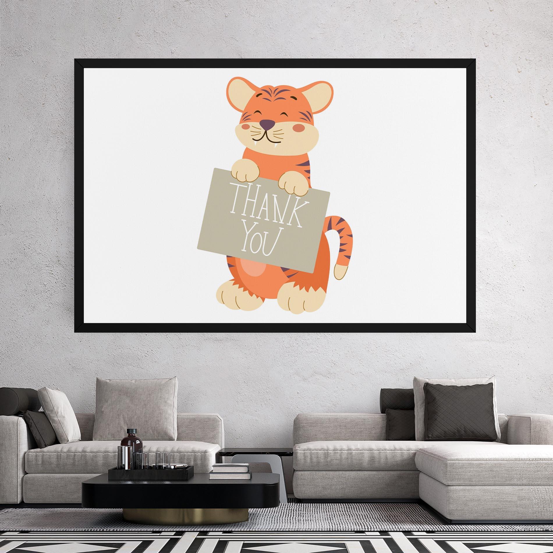 Leinwandbild Tiger Thank U mockup 2