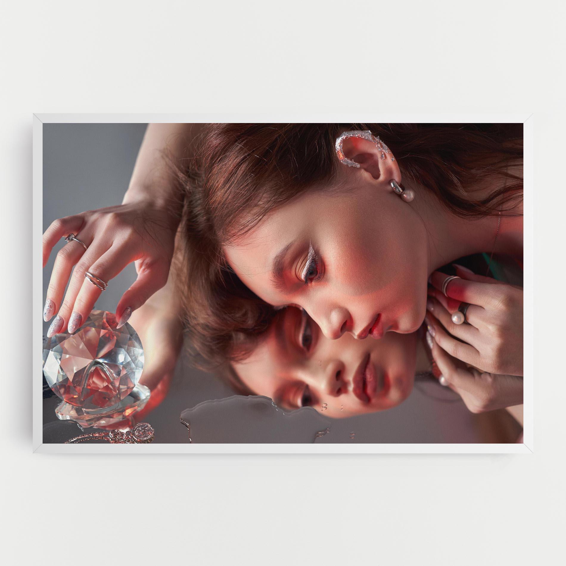 Leinwandbild Big Diamond Hand mockup 0