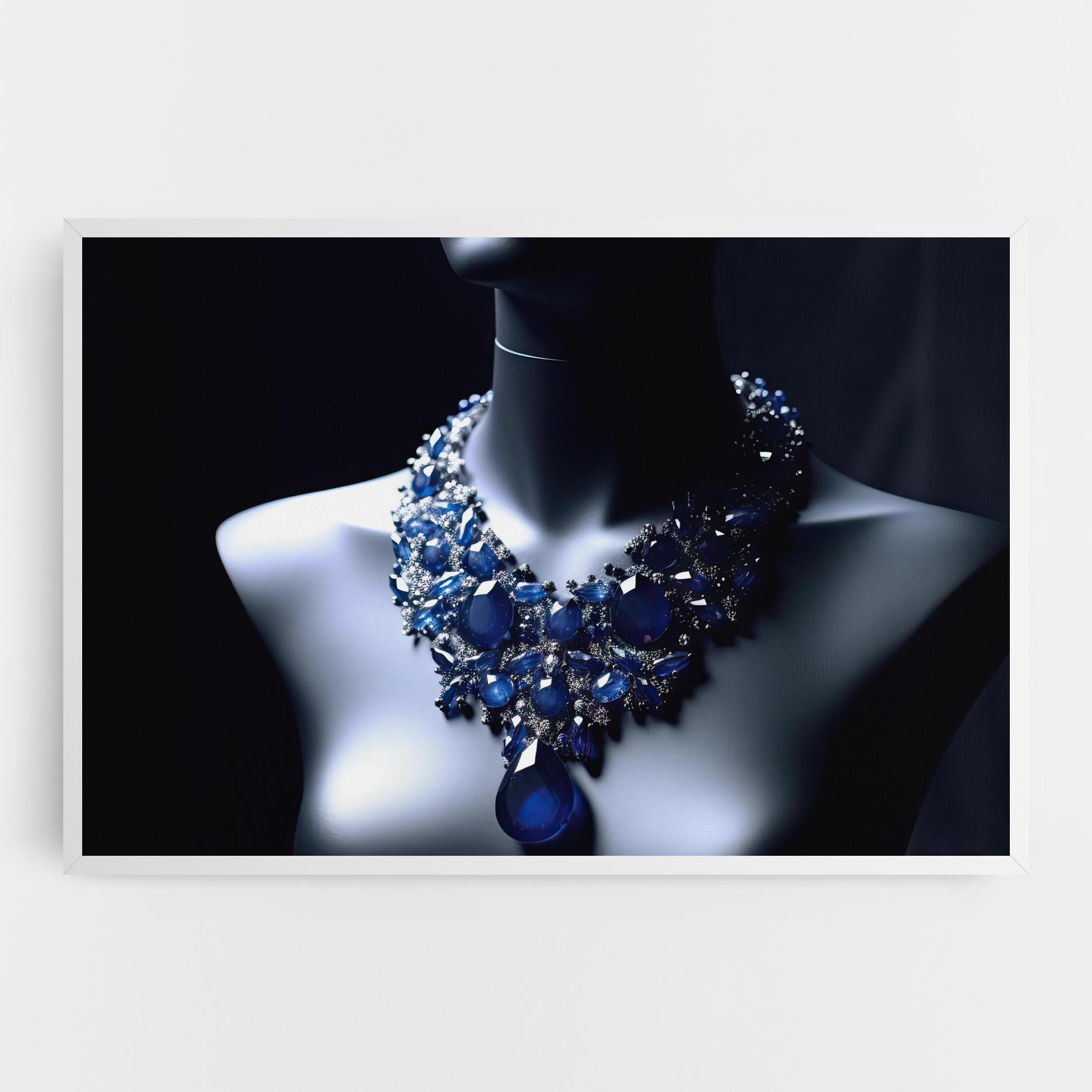Leinwandbild Blue Diamonds Necklace mockup 0