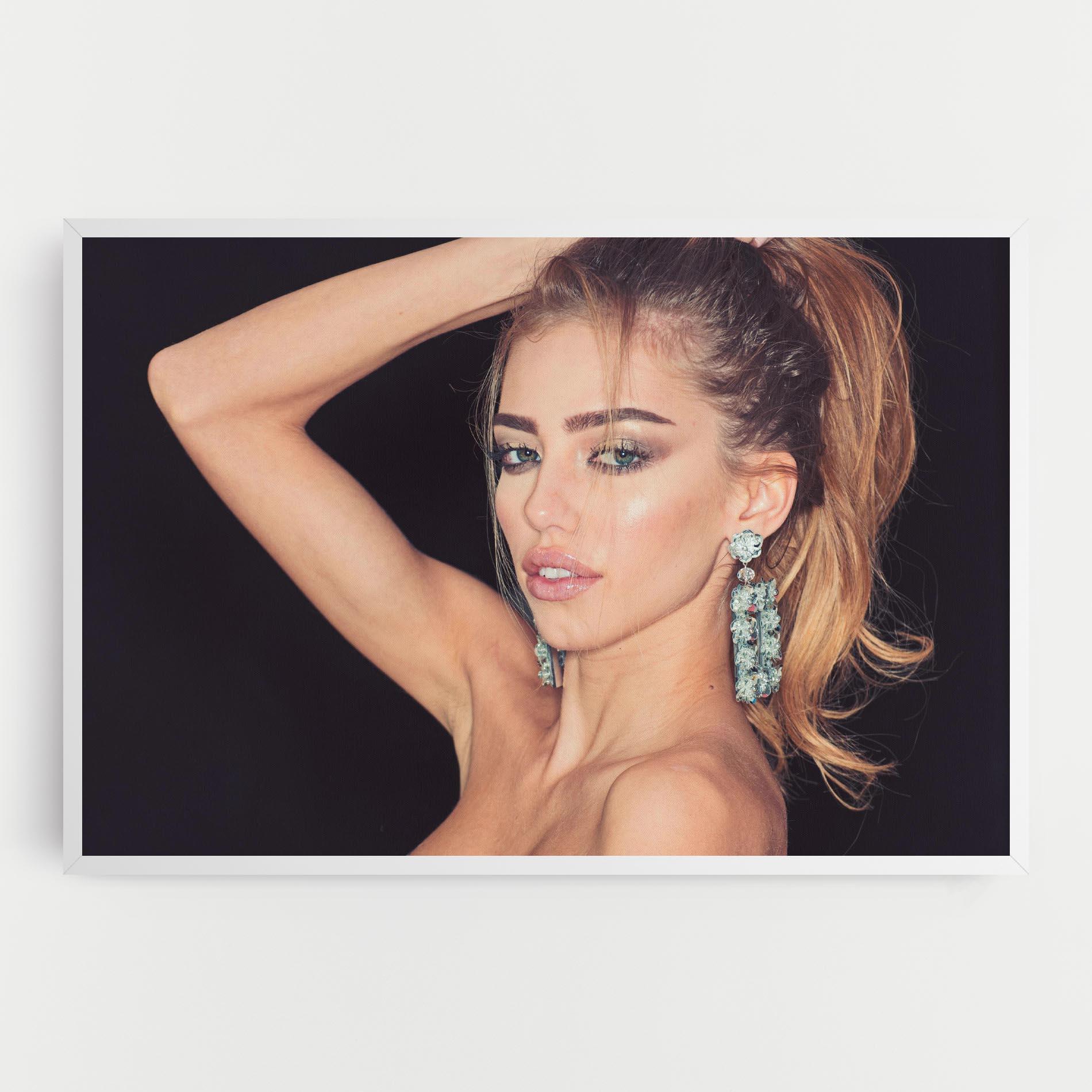 Leinwandbild Flower Earrings mockup 0