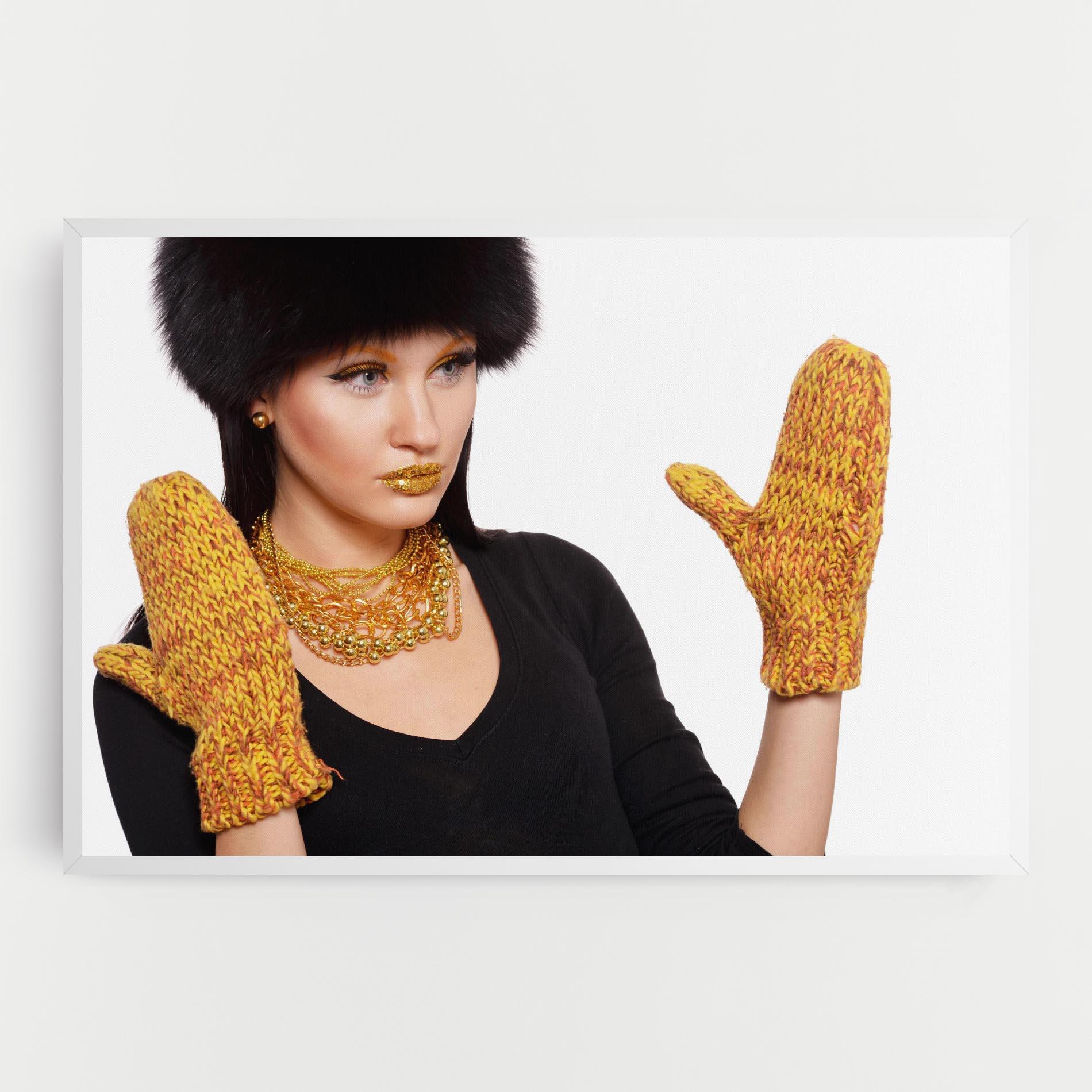 Leinwandbild Gold Accessories mockup 0