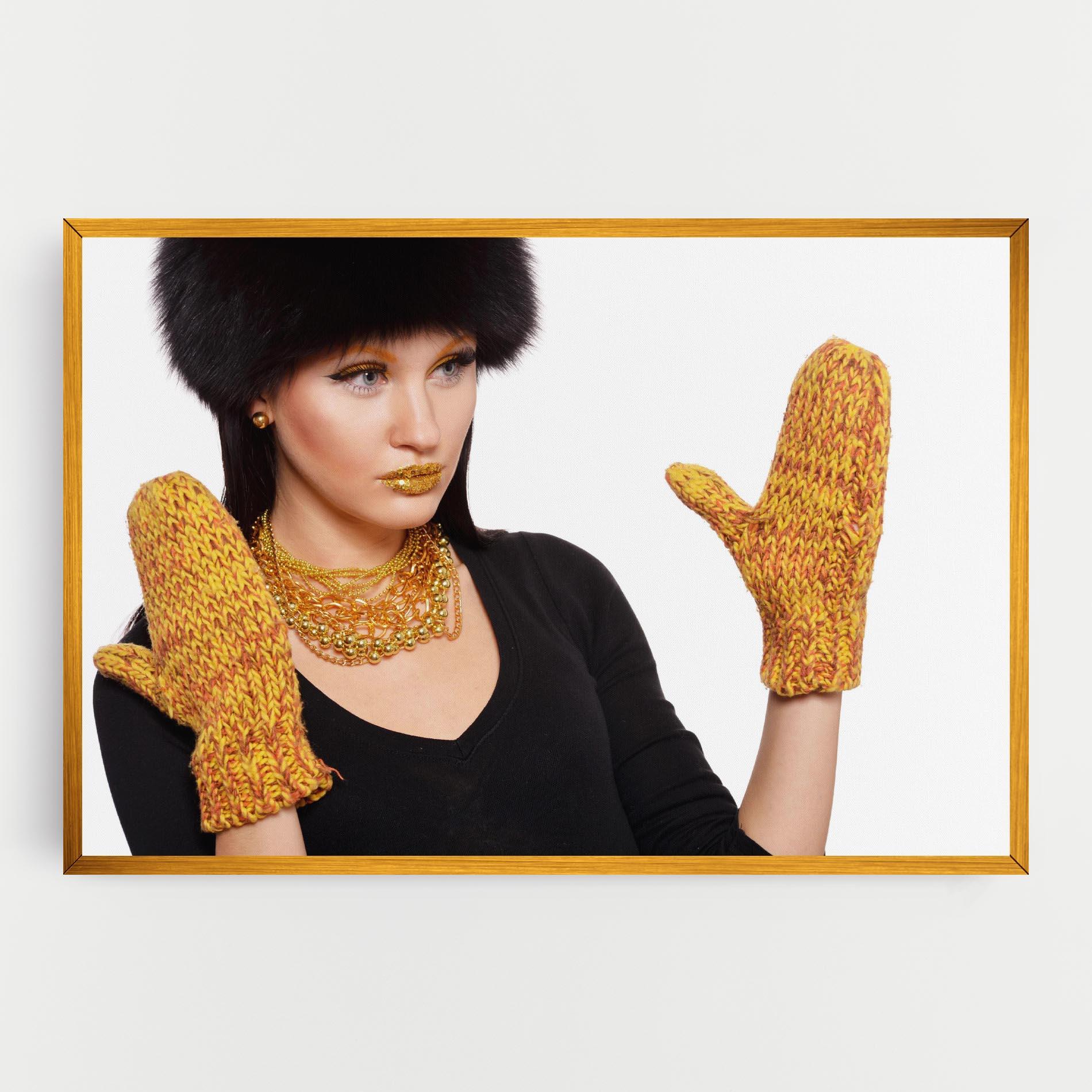 Leinwandbild Gold Accessories mockup 0