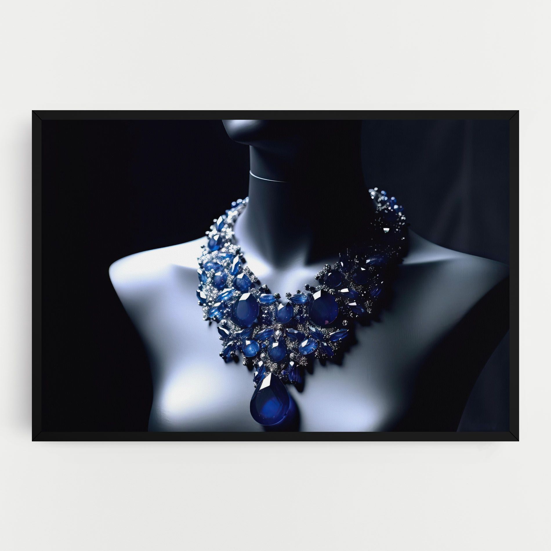 Blue Diamonds Necklace mockup 0