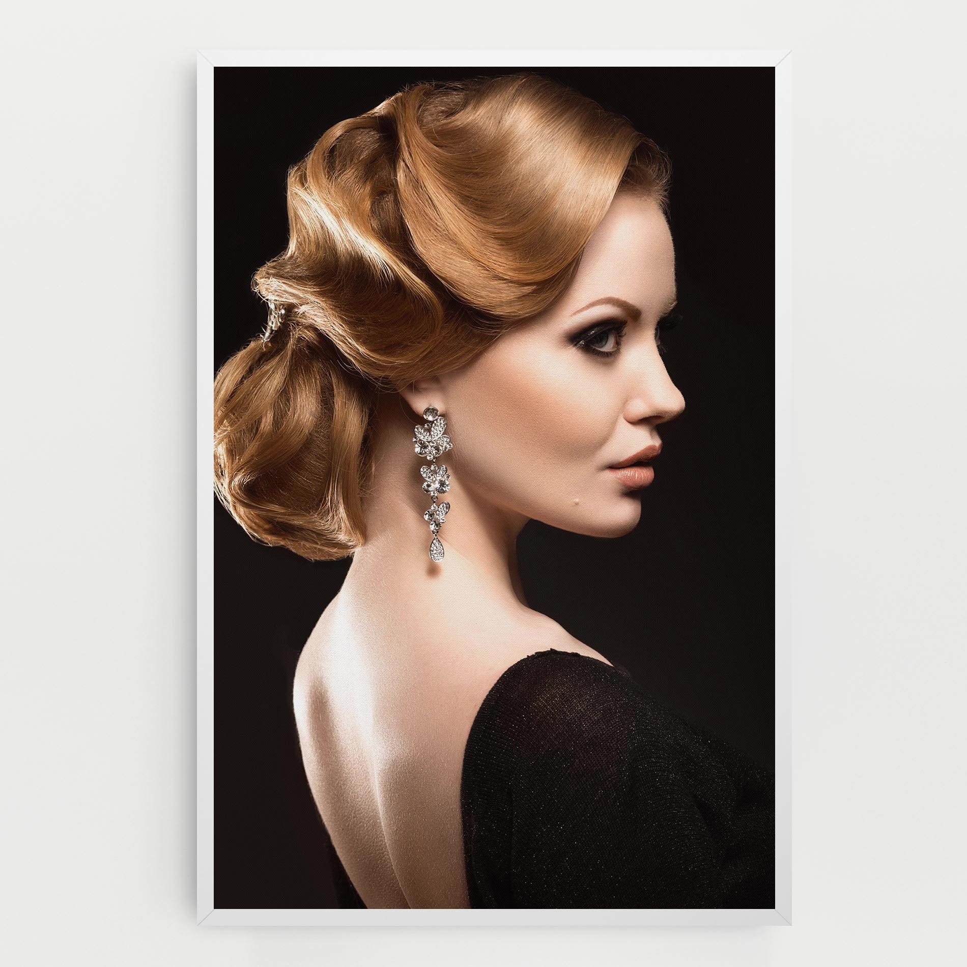 Leinwandbild Elegant Earrings mockup 0