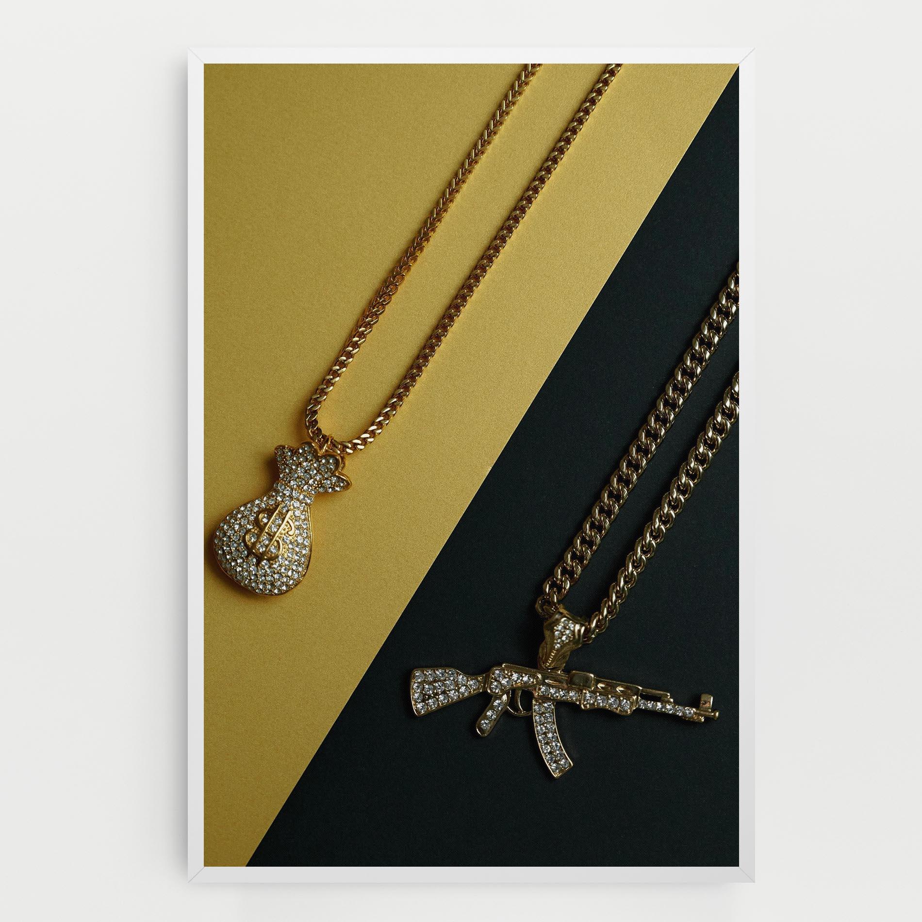 Leinwandbild Gun Neckace mockup 0