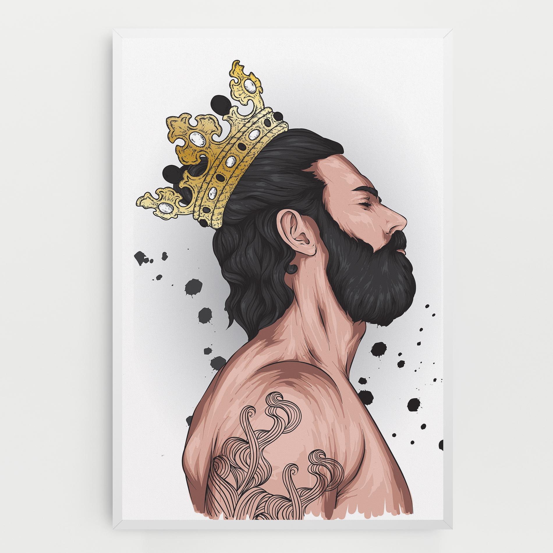 Leinwandbild Male With Crown mockup 0