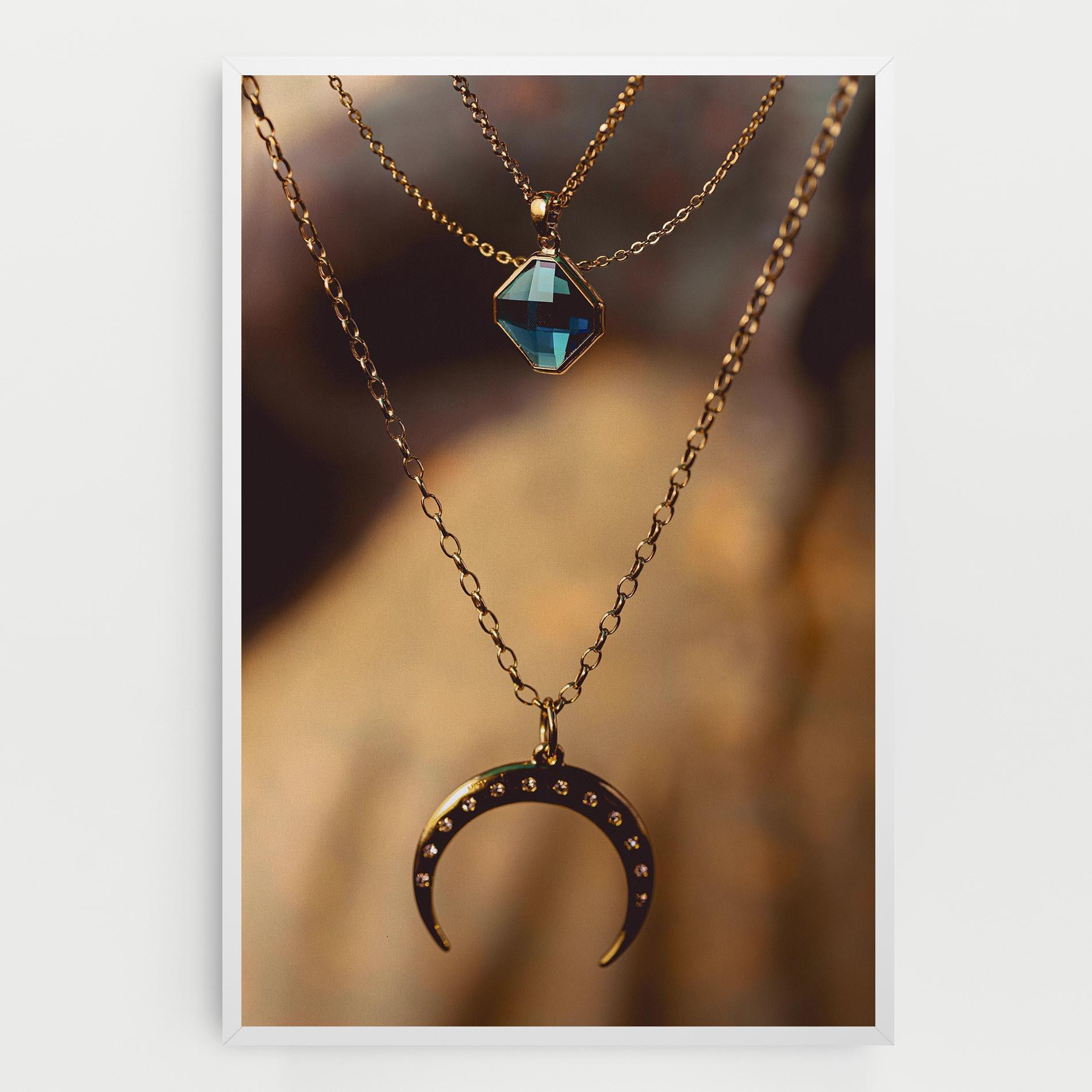 Leinwandbild Moon Blue Necklace mockup 0