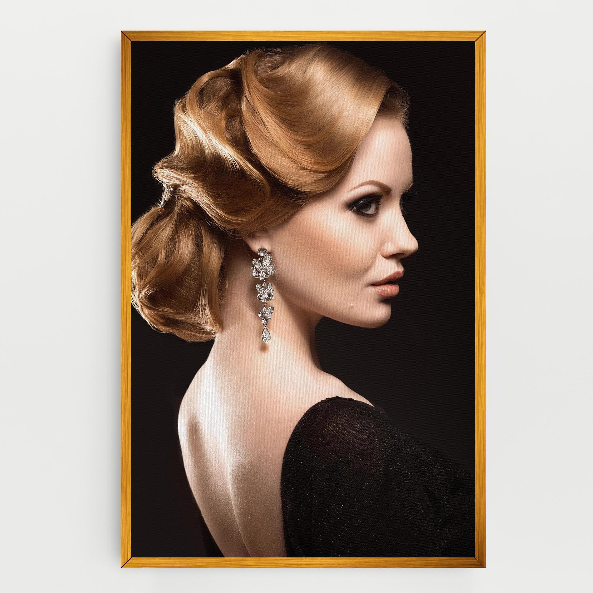 Leinwandbild Elegant Earrings mockup 0