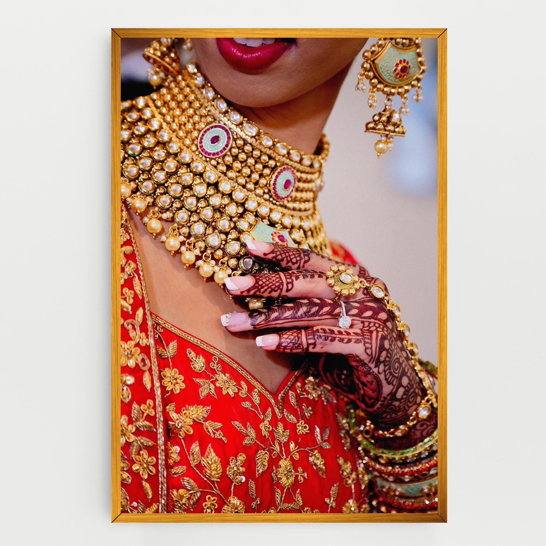 Leinwandbild Gold Beautiful Jewelry mockup 0